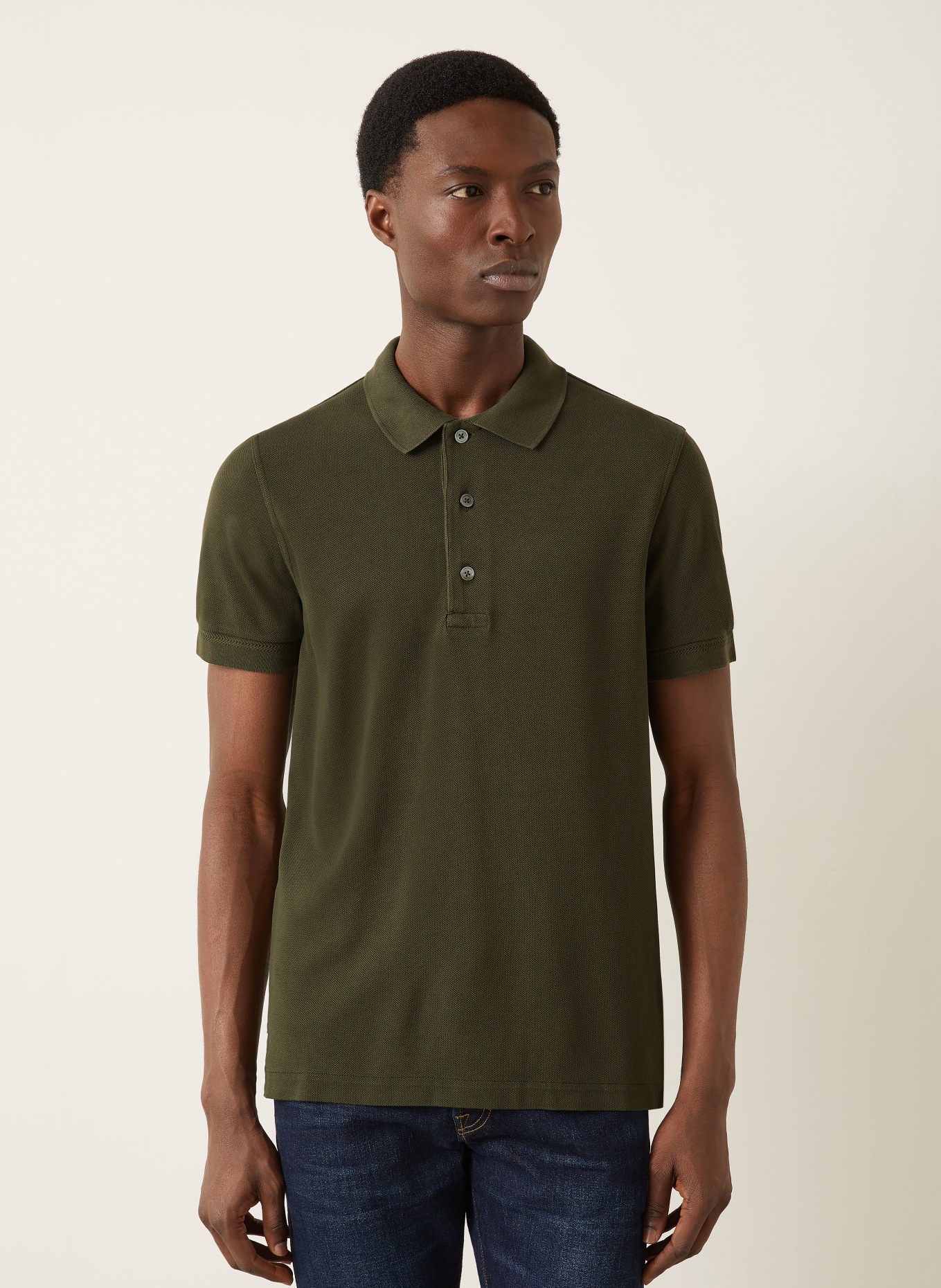 TOM FORD Piqué-Poloshirt: DUNKELGRÜN