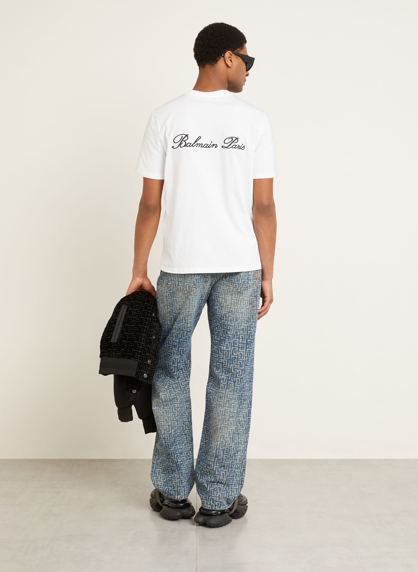 BALMAIN T-shirt: WHITE / BLACK