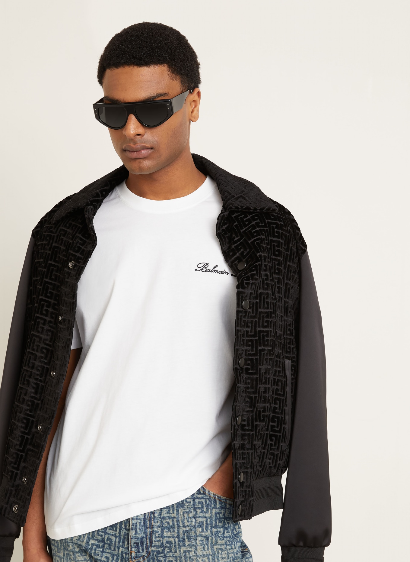 BALMAIN T-shirt: WHITE / BLACK