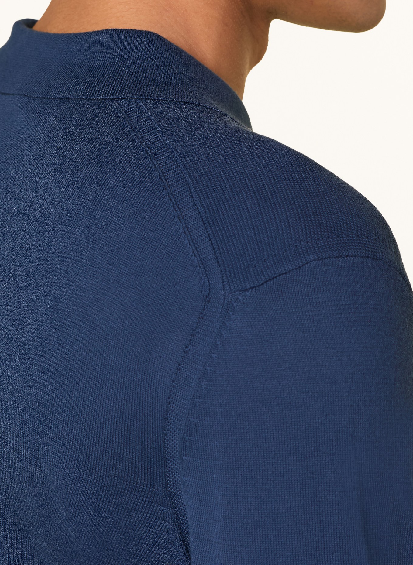 BOSS Knitted polo shirt ASAC: DARK BLUE