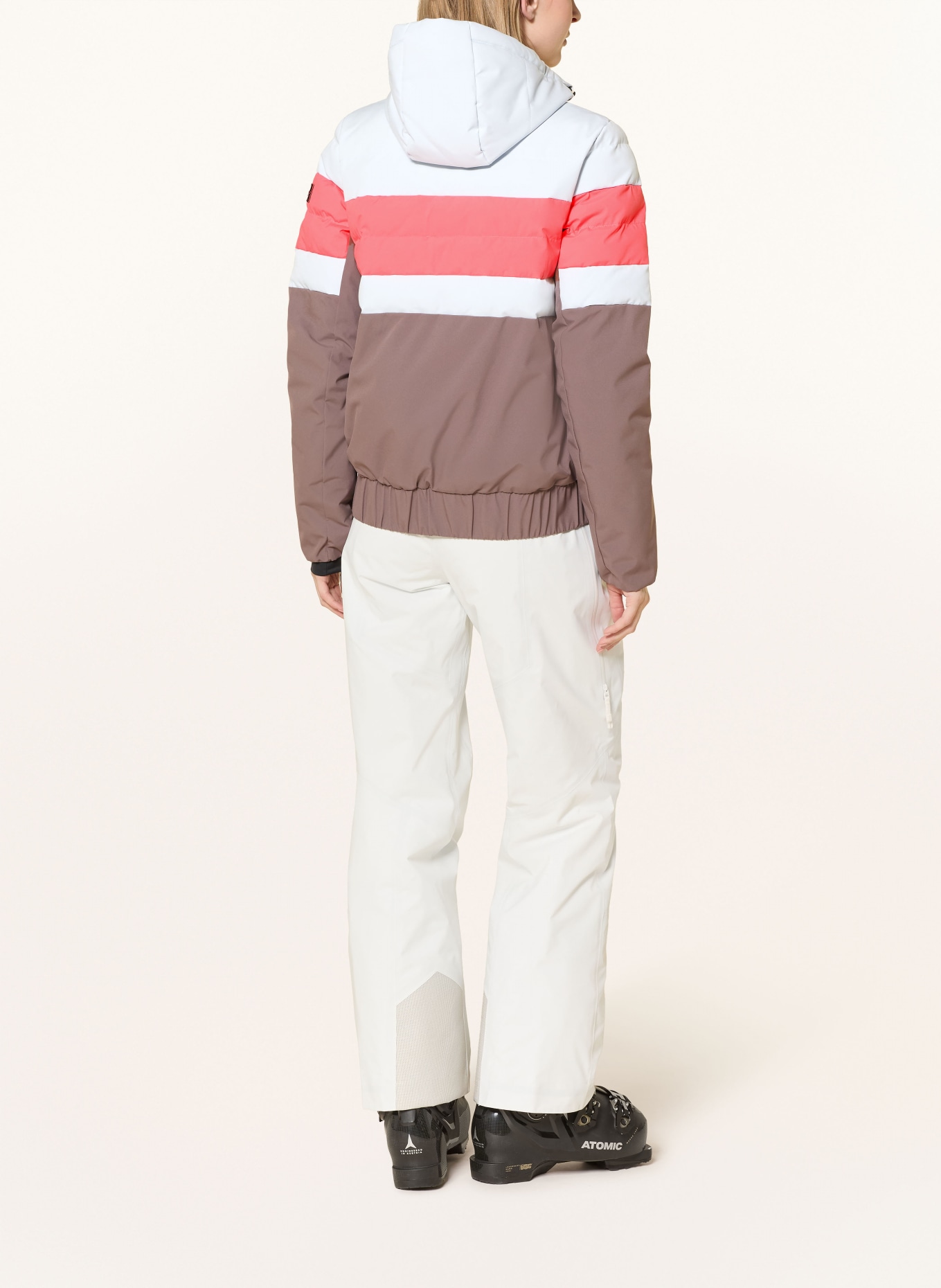 Ziener Lyžařská bunda TINDIA: TMAVĚ MODRÁ / ČERNOŠEDÁ / RŮŽOVÁ