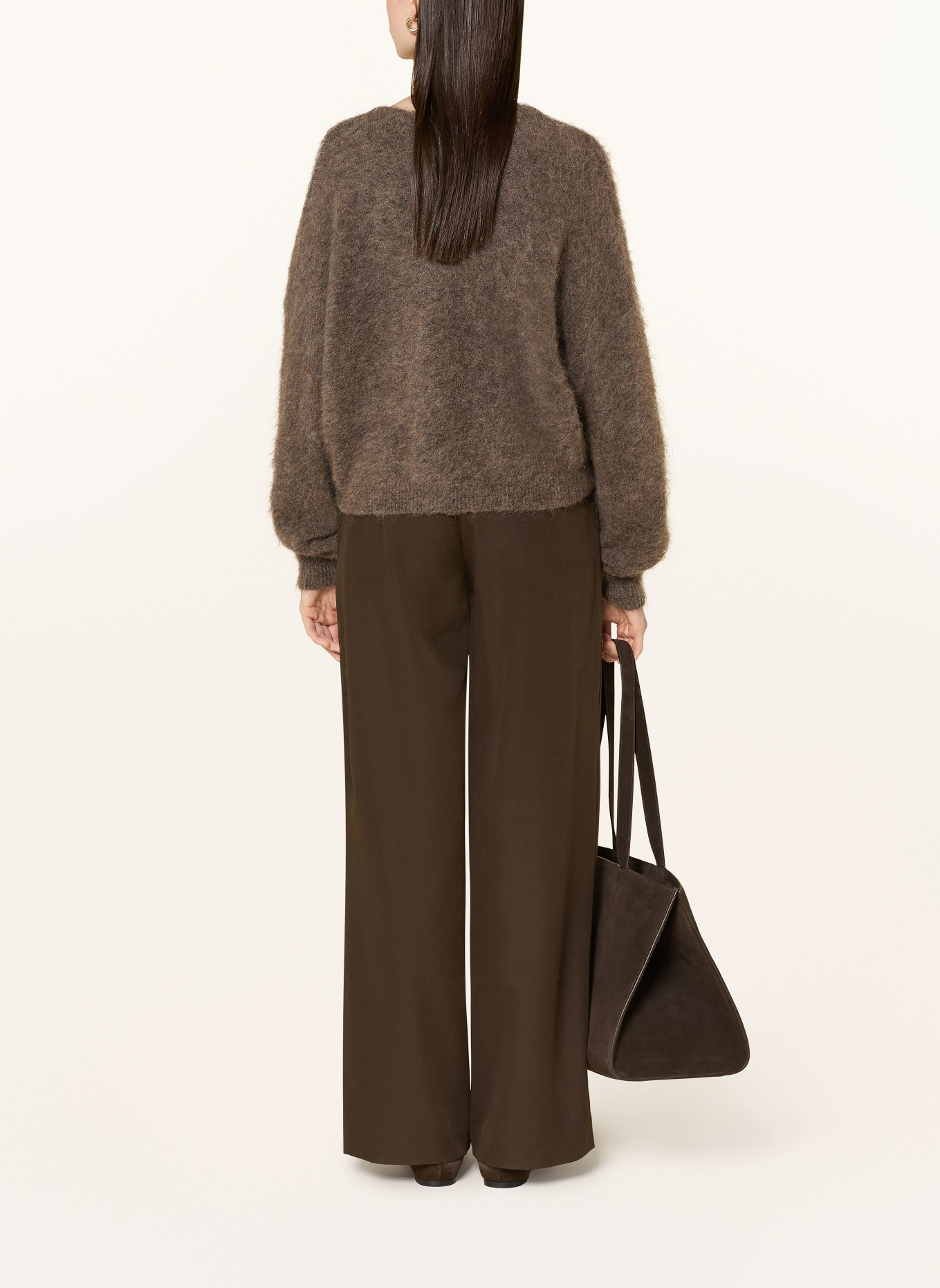 NEO NOIR Marlene kalhoty EMMETT: TMAVĚ HNĚDÁ