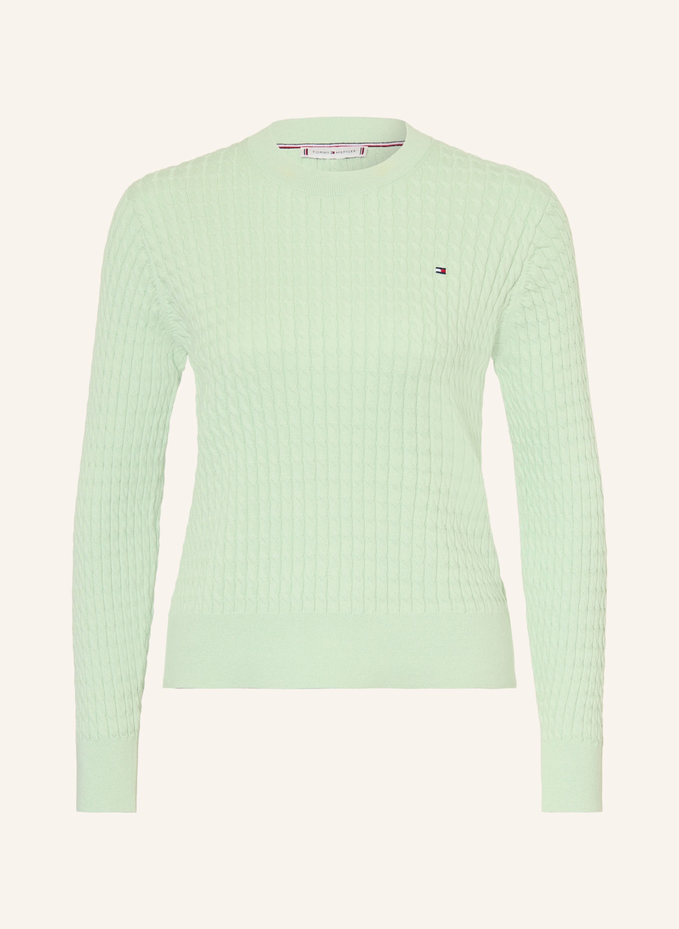 TOMMY HILFIGER pull: VERT CLAIR