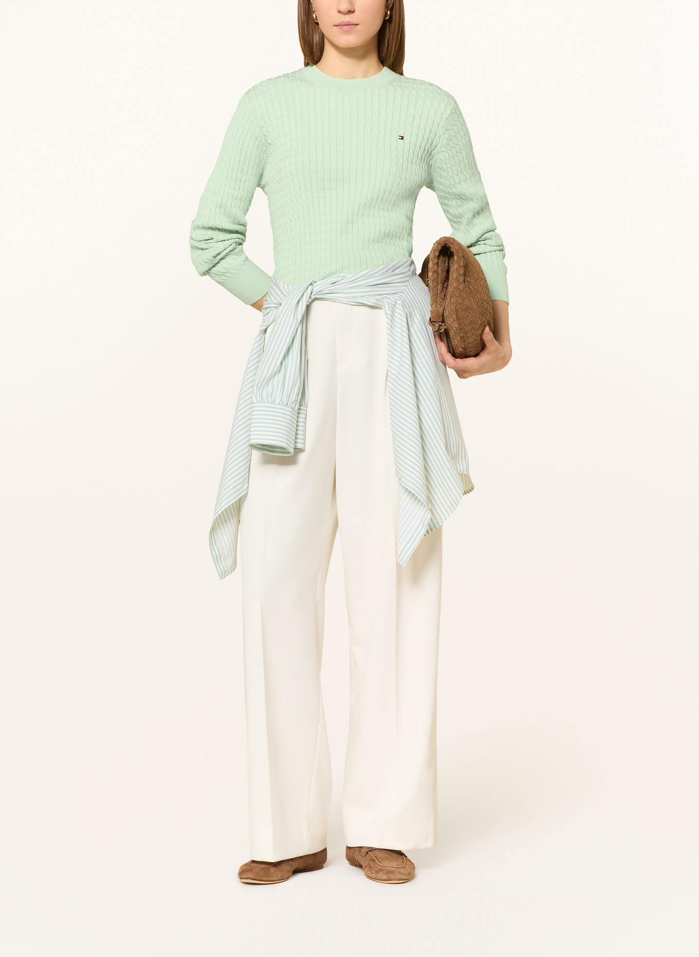 TOMMY HILFIGER pull: VERT CLAIR