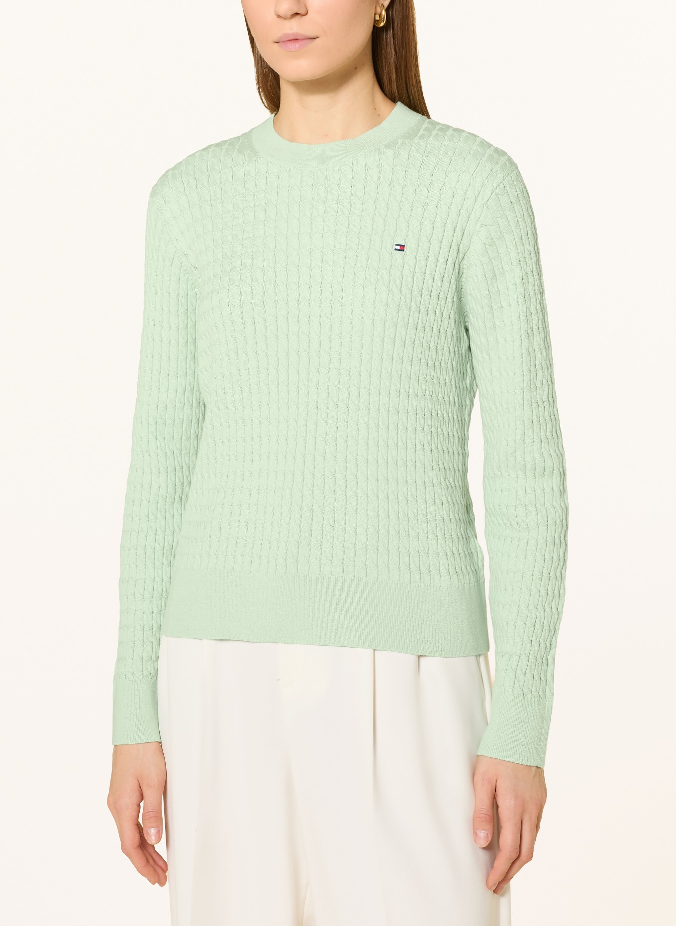 TOMMY HILFIGER pull: VERT CLAIR