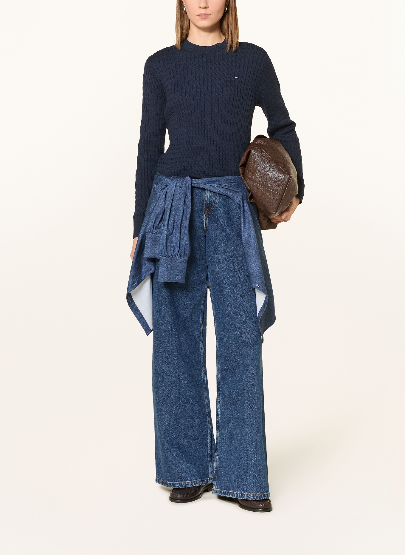 TOMMY HILFIGER Pullover: DUNKELBLAU