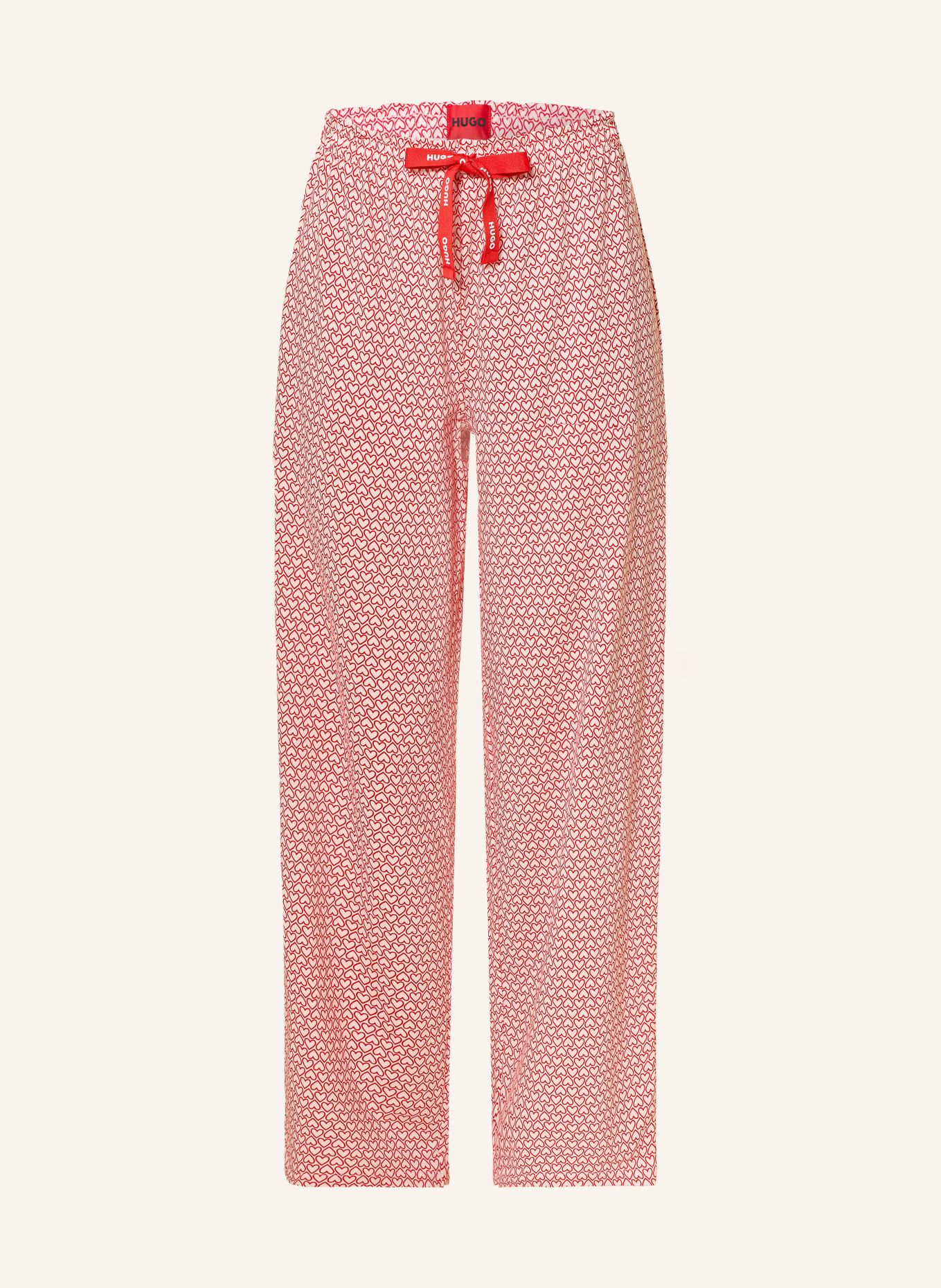 HUGO Schlafhose CASUAL: ROSA / ROT