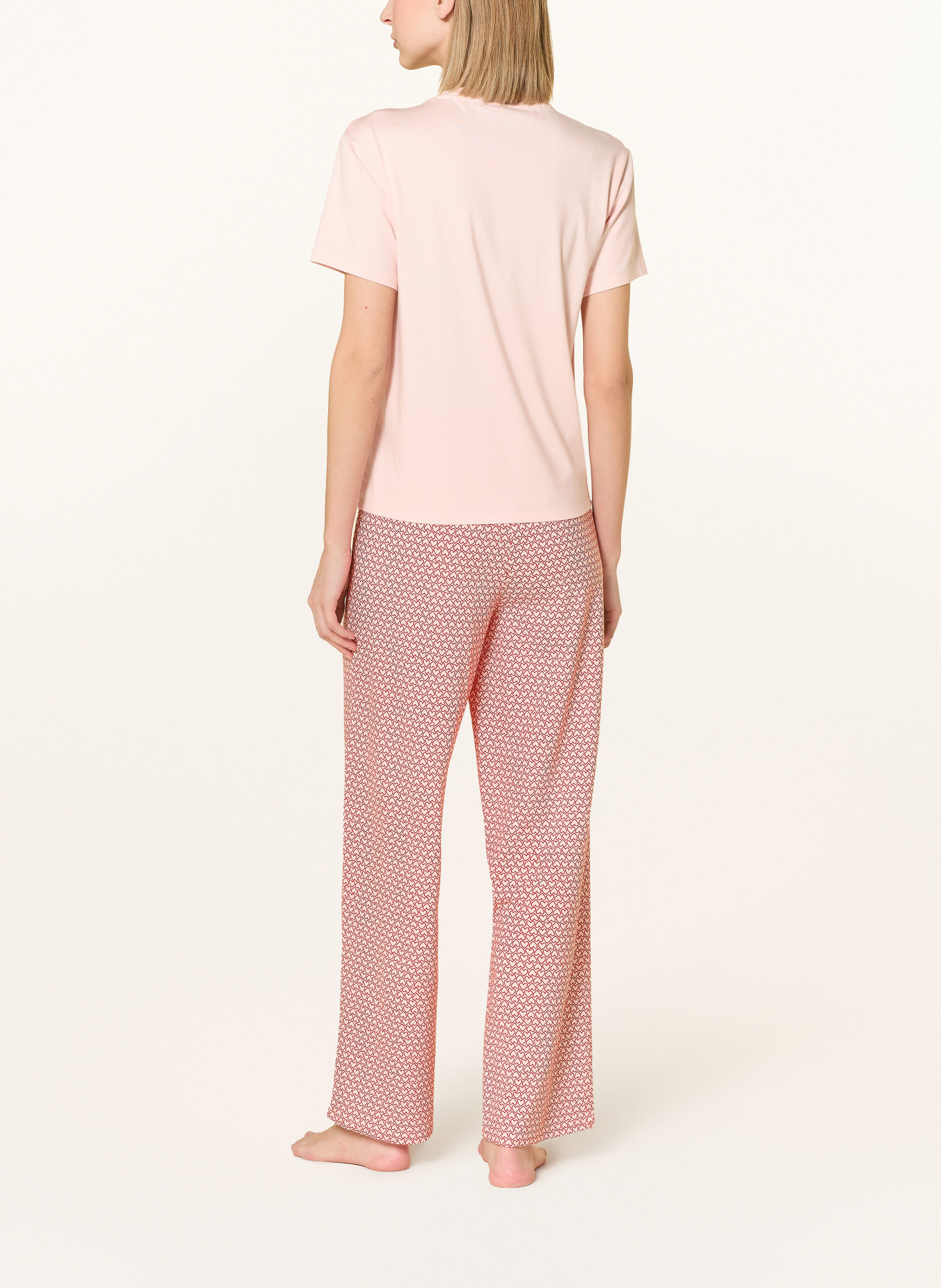 HUGO Schlafhose CASUAL: ROSA / ROT