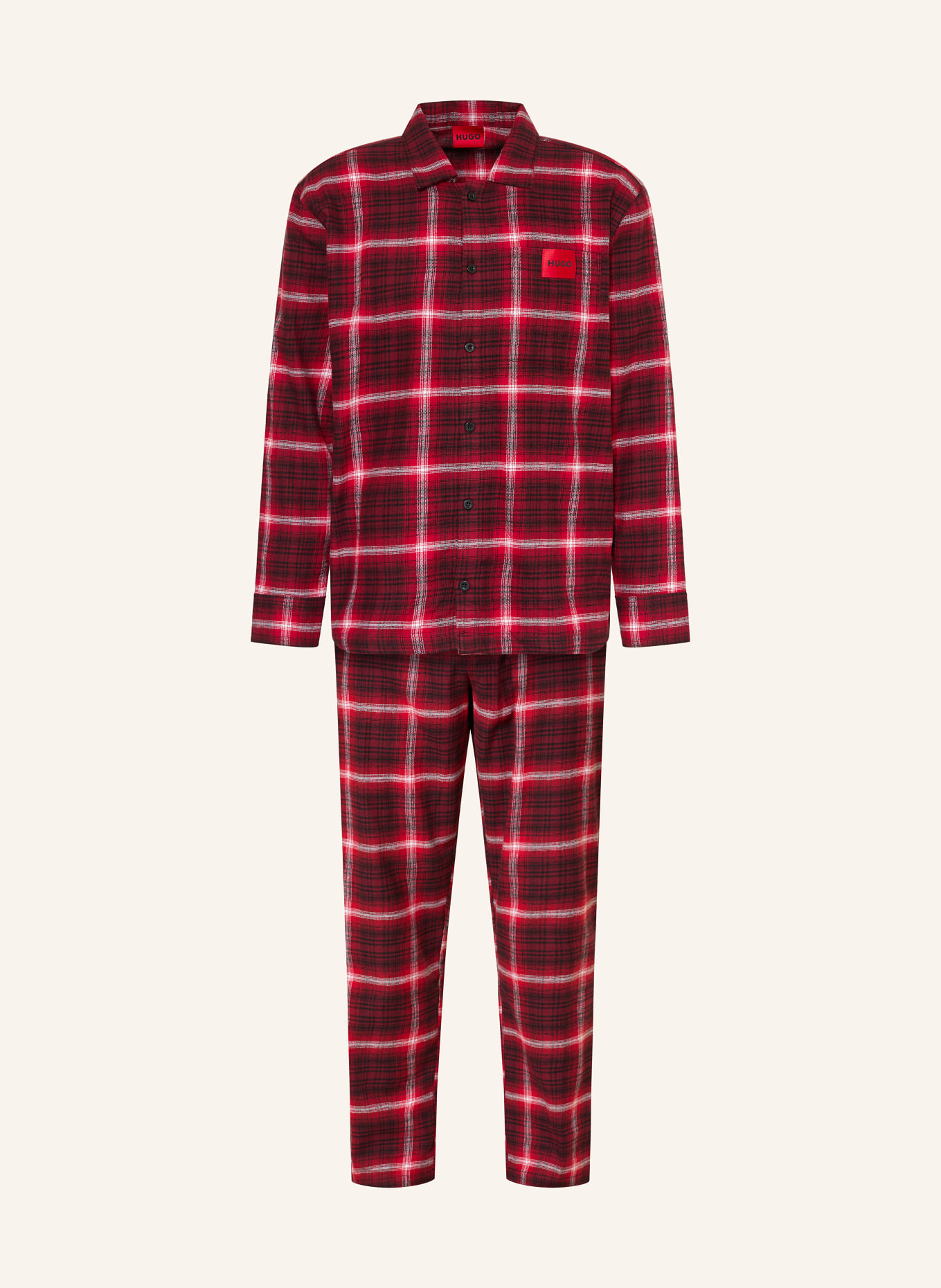 HUGO LOUK pajamas: RED / BLACK
