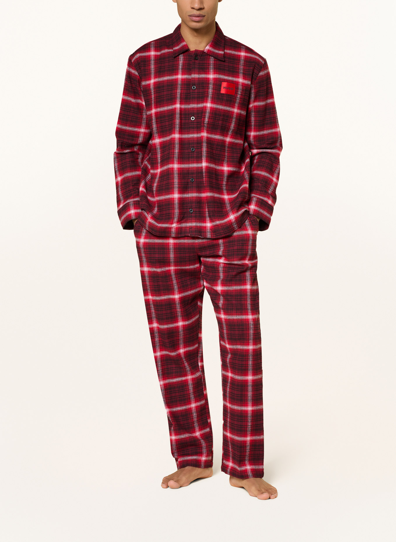 HUGO LOUK pajamas: RED / BLACK