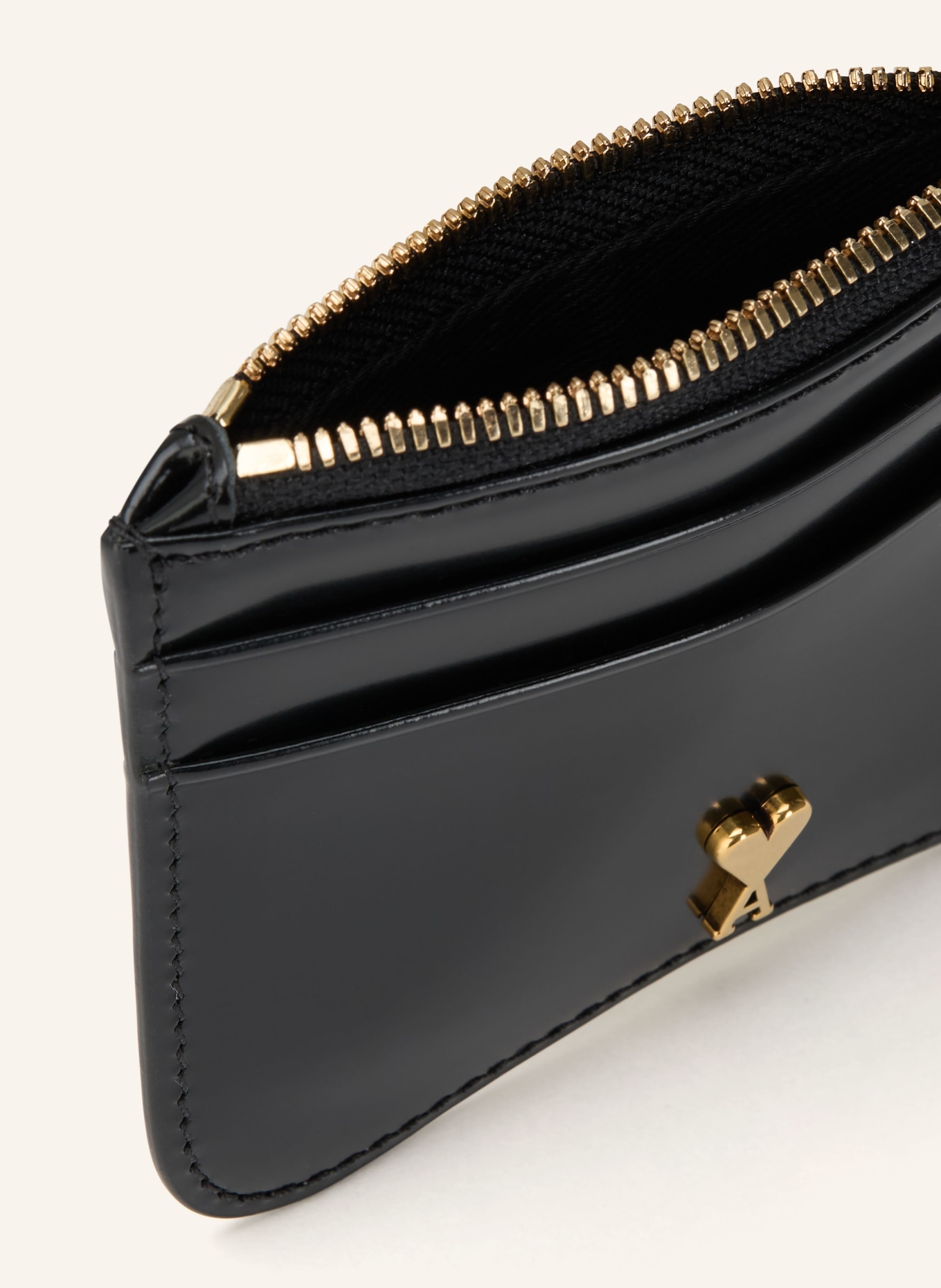 AMI PARIS Card case: BLACK / GOLD
