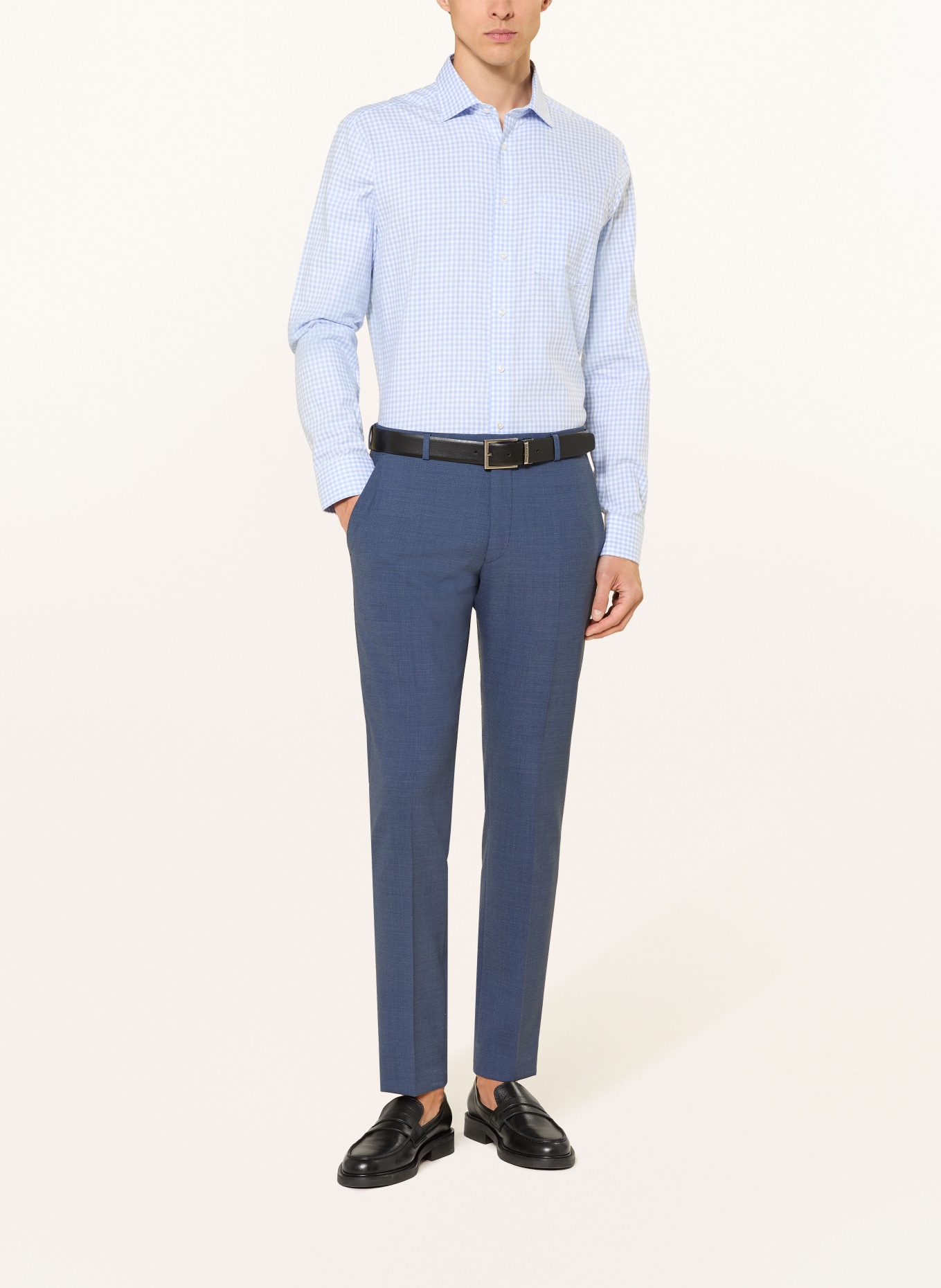 seidensticker Hemd Regular Fit: HELLBLAU / WEISS