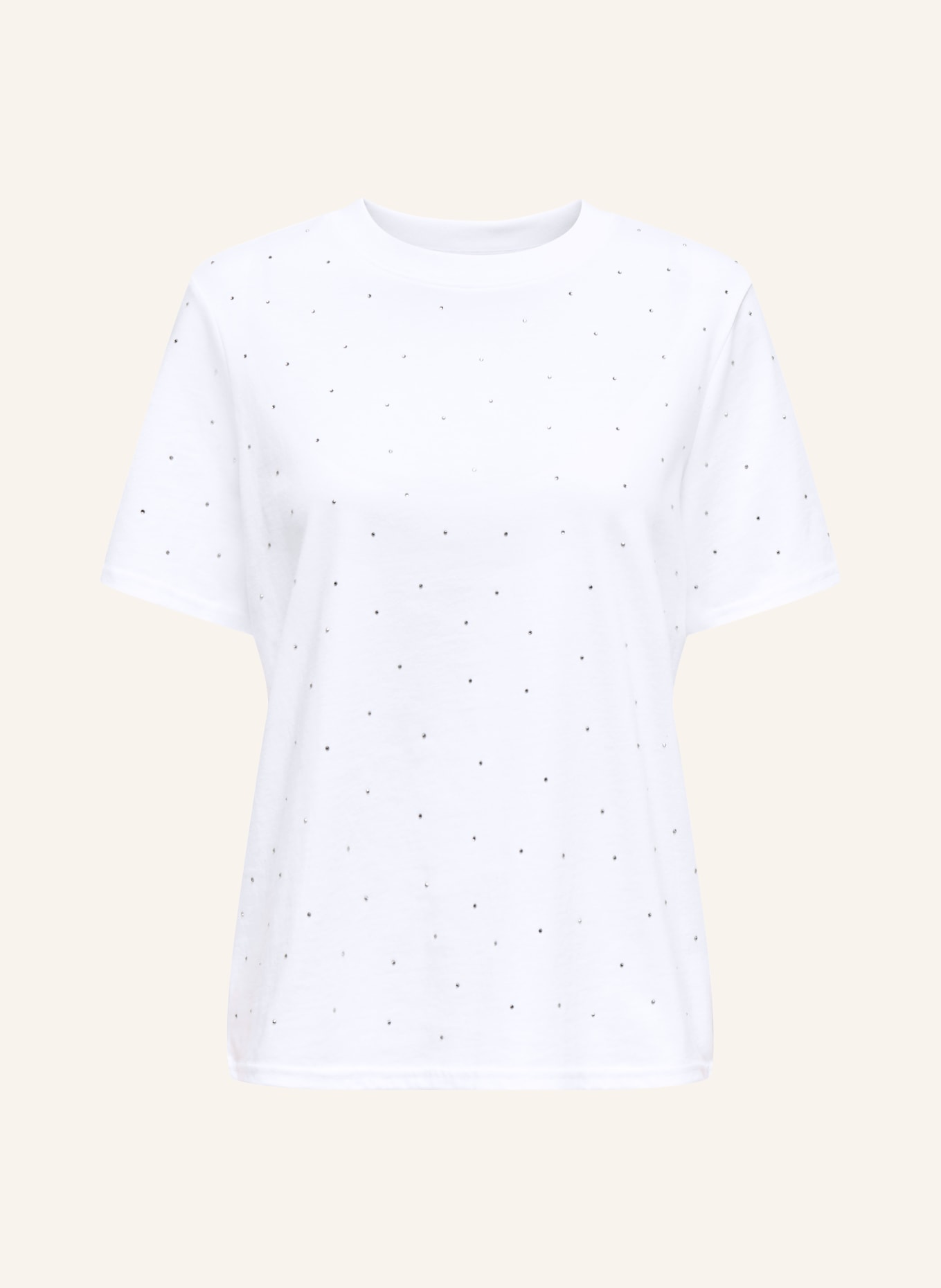 ONLY T-shirt with gemstones: WHITE