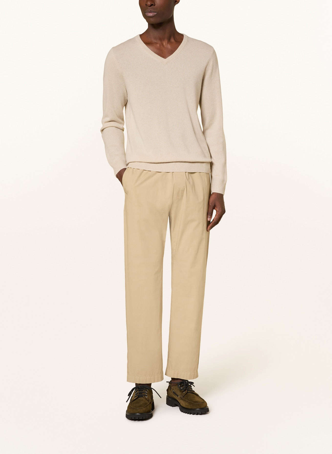 FTC CASHMERE Kasjmier trui: BEIGE