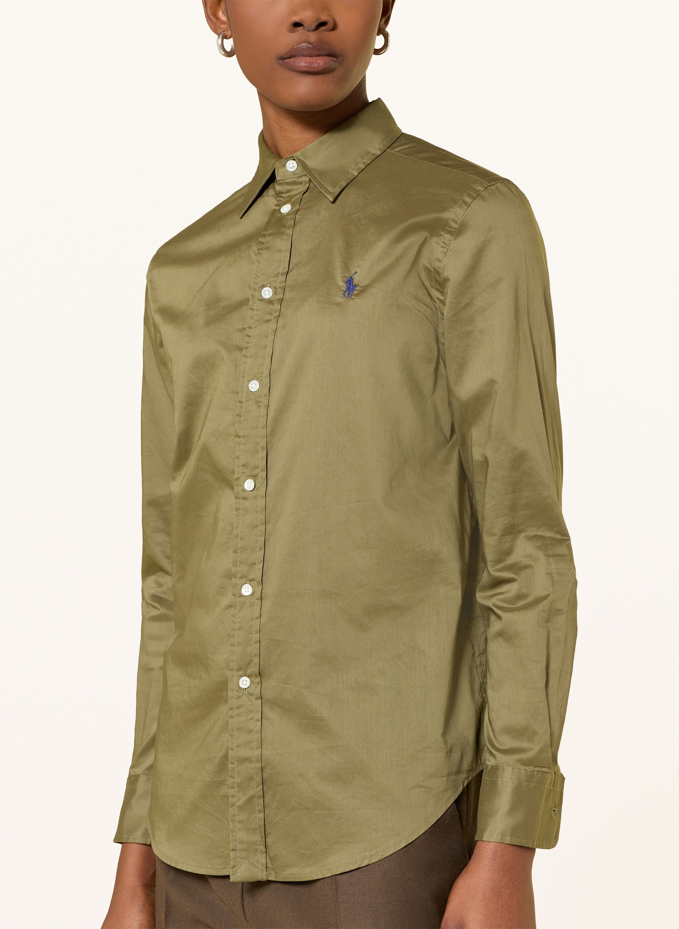 POLO RALPH LAUREN Košilová halenka: OLIVOVÁ