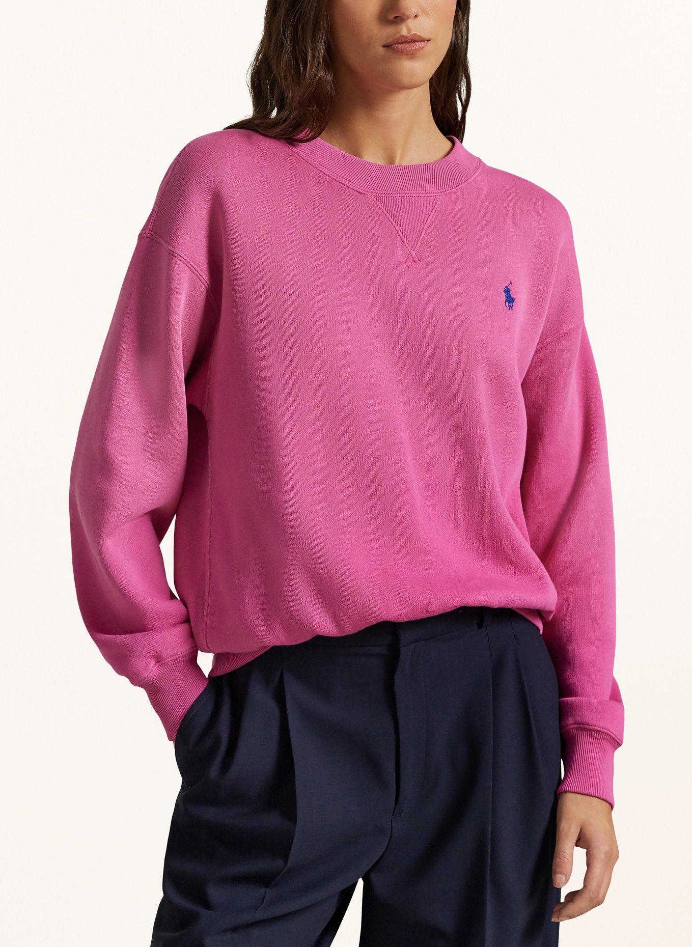 POLO RALPH LAUREN Mikina: RŮŽOVÁ / TMAVĚ MODRÁ