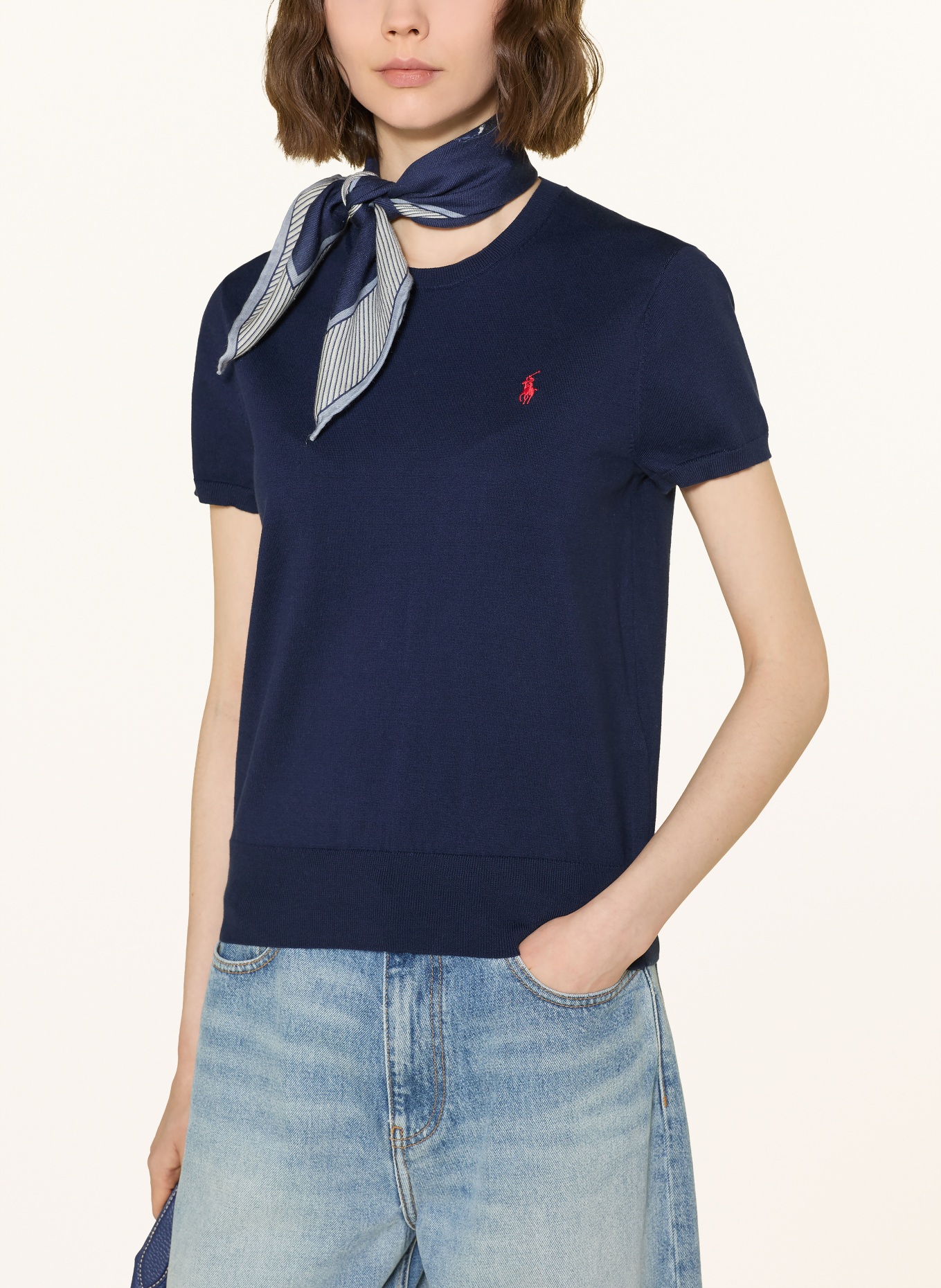 POLO RALPH LAUREN Strickshirt: DUNKELBLAU