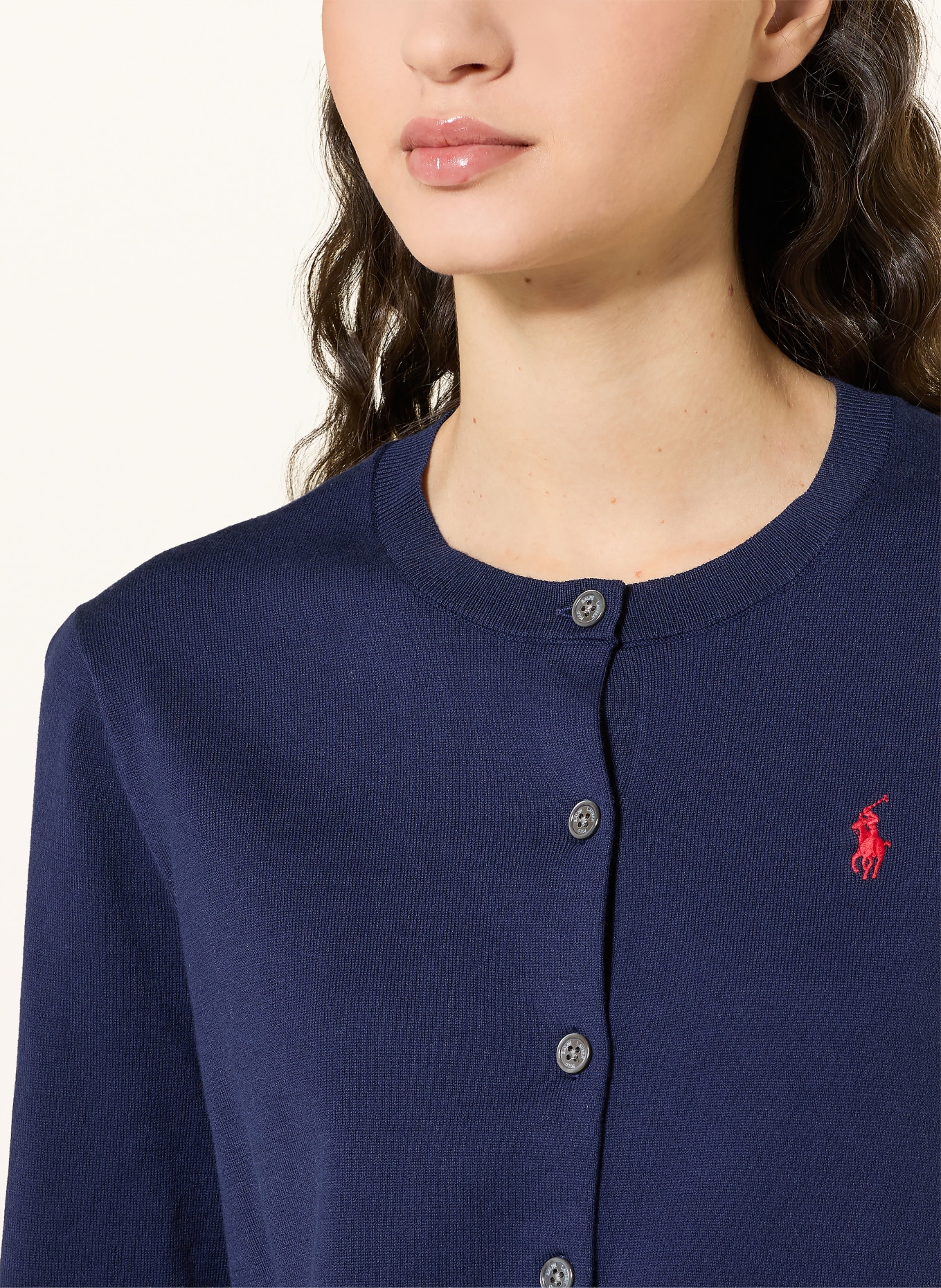 POLO RALPH LAUREN Pletený kardigan: TMAVĚ MODRÁ