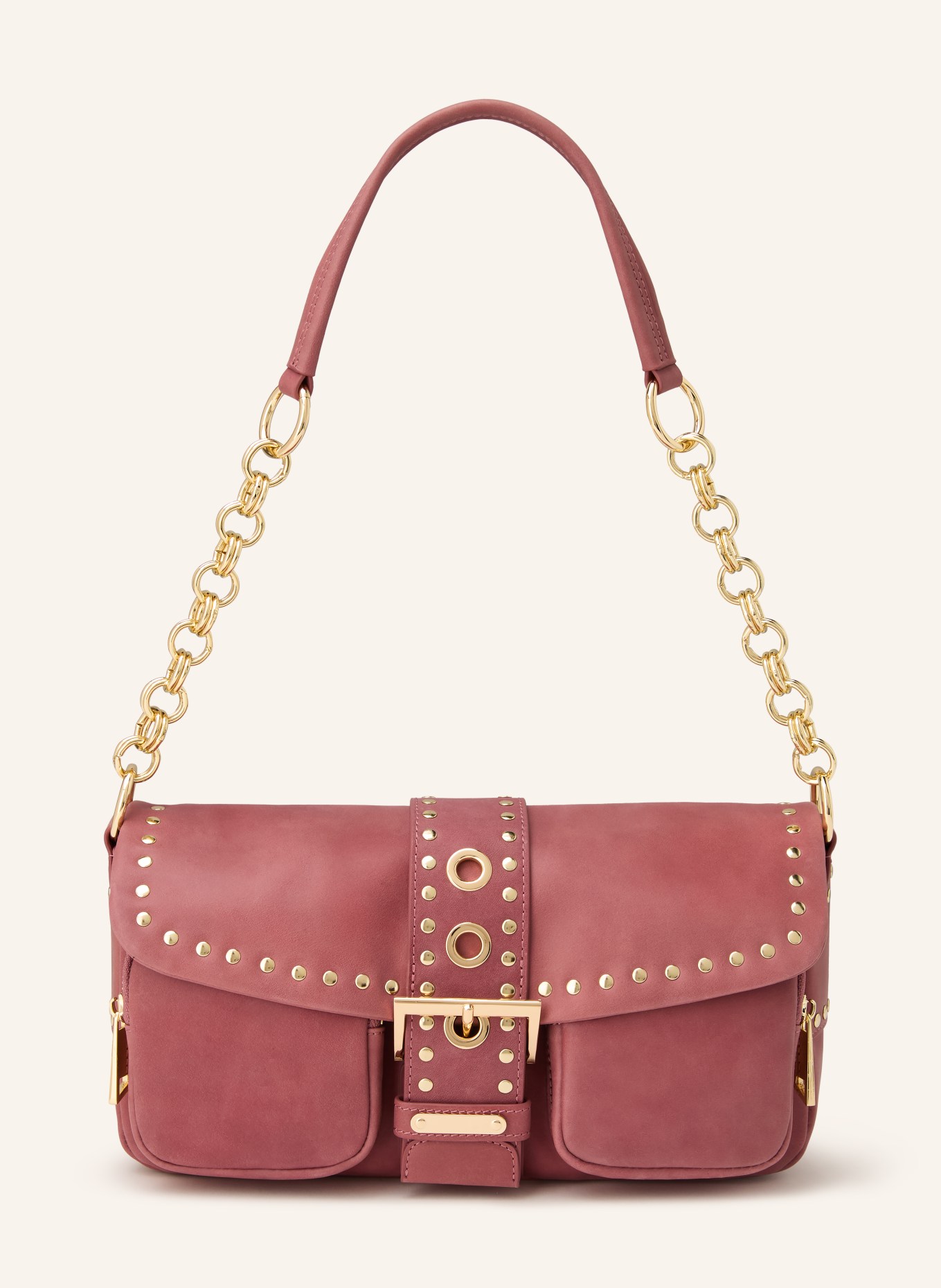 jeffrey campbell Shoulder bag with rivets: DUSKY PINK