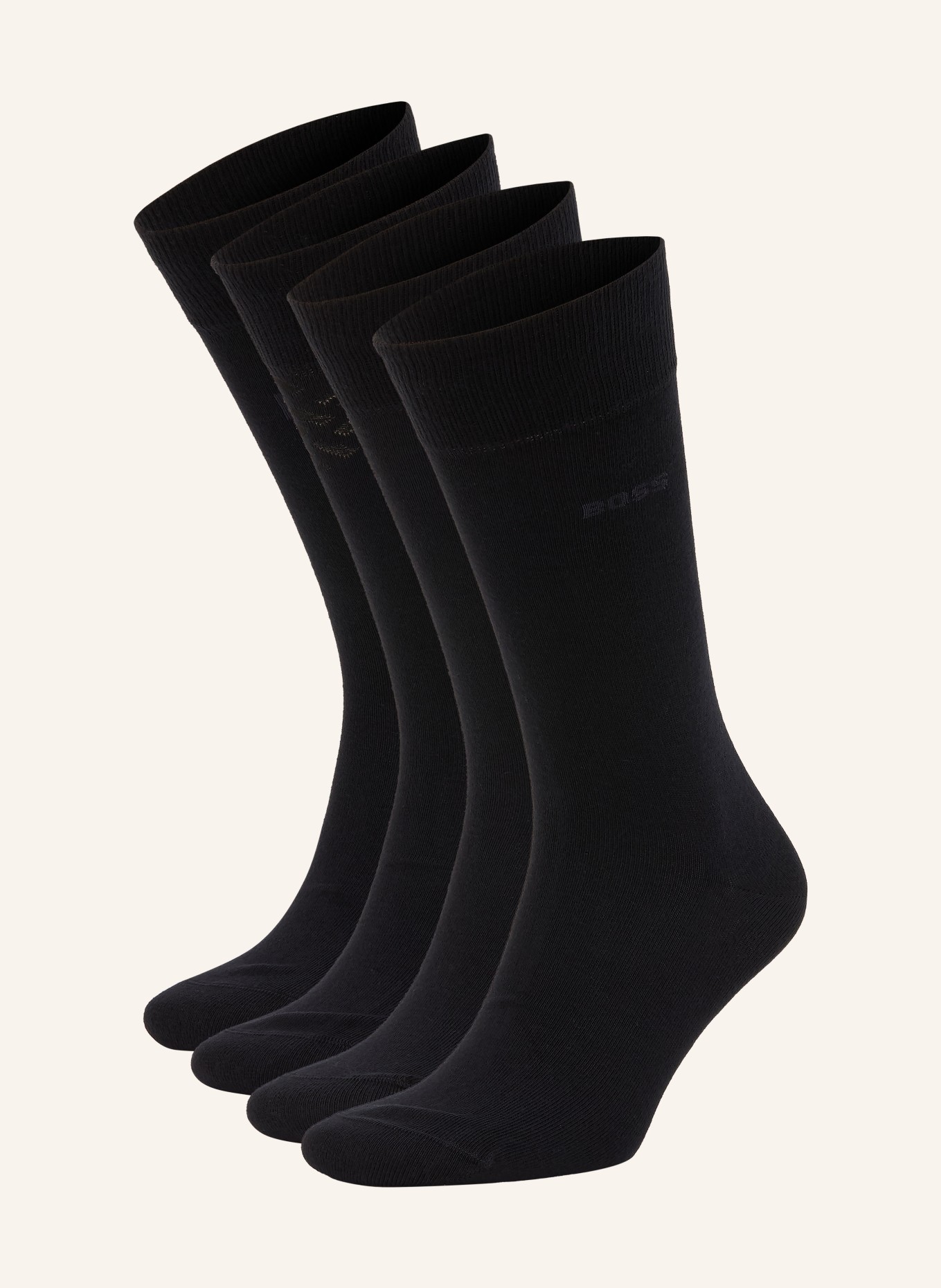 BOSS 4er-Pack Socken: SCHWARZ