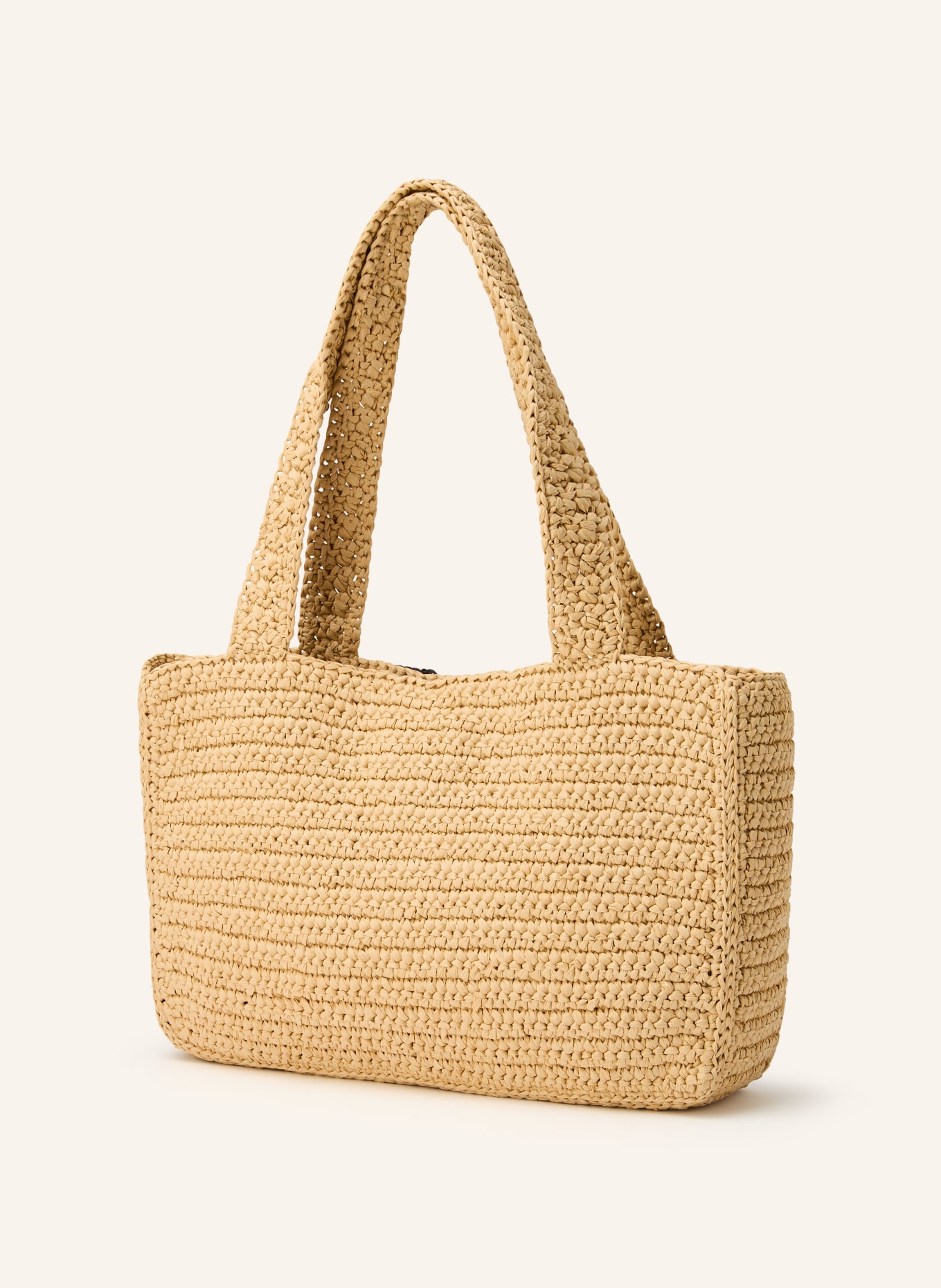 VALENTINO GARAVANI Torba shopper VIVA SUPERSTAR CROCHET MEDIUM: BEŻOWY / CZARNY