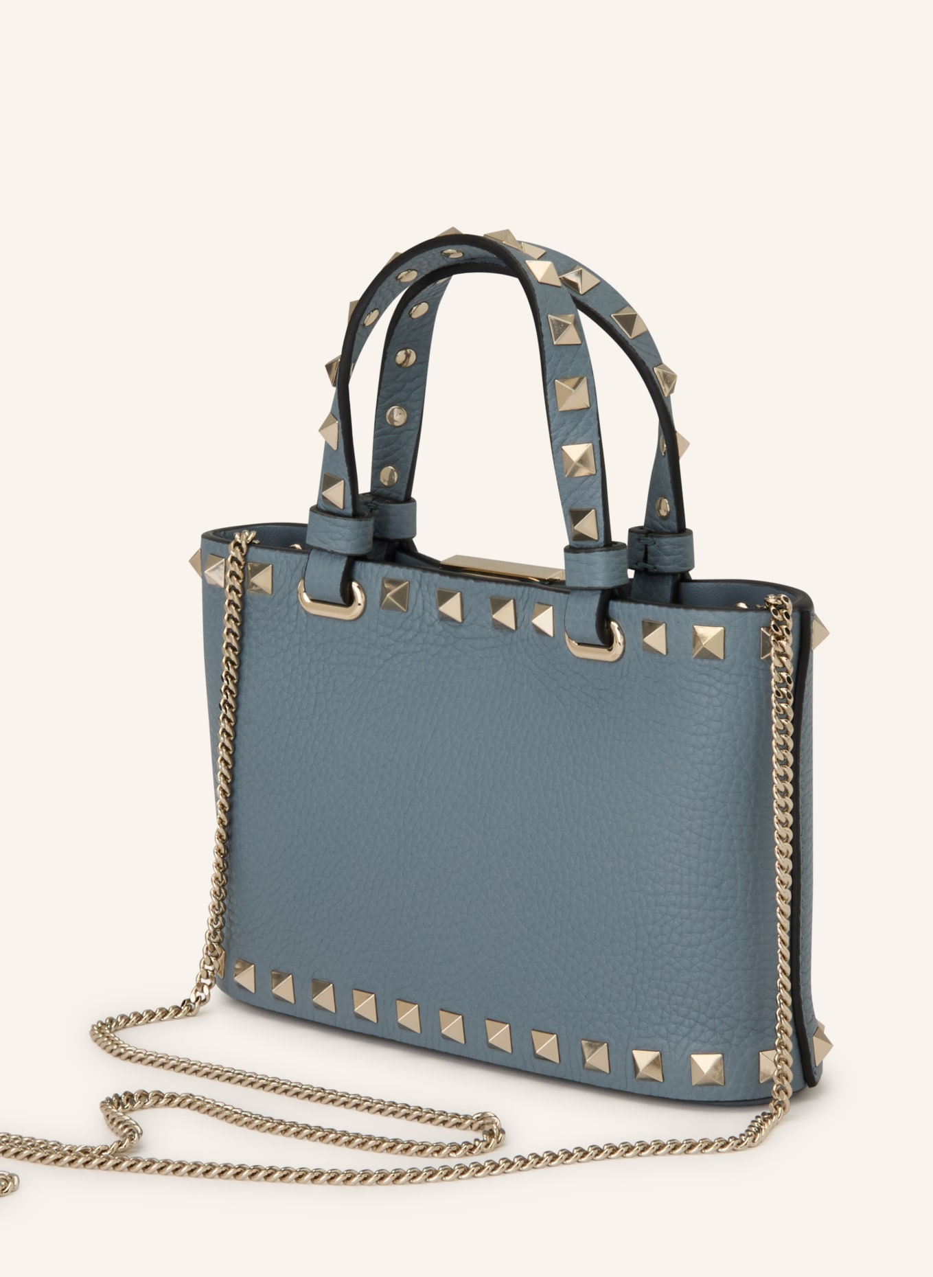 VALENTINO GARAVANI Handtasche ROCKSTUD MINI: BLAUGRAU