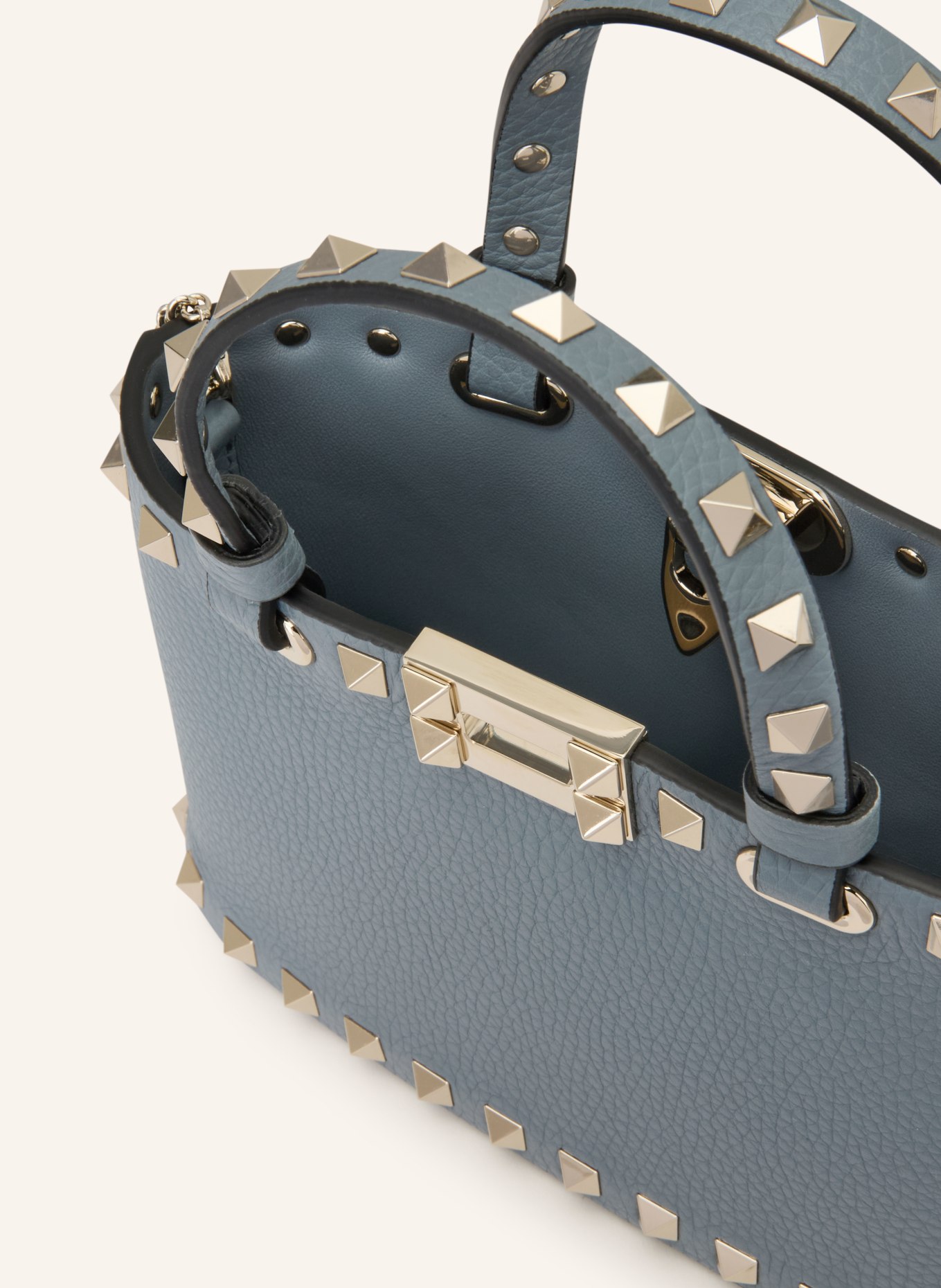 VALENTINO GARAVANI Handtasche ROCKSTUD MINI: BLAUGRAU