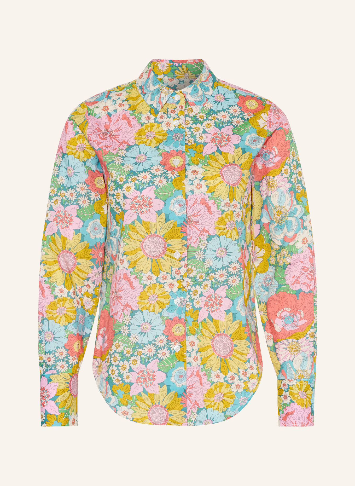 rossana diva Shirt blouse: BLUE / PINK / YELLOW