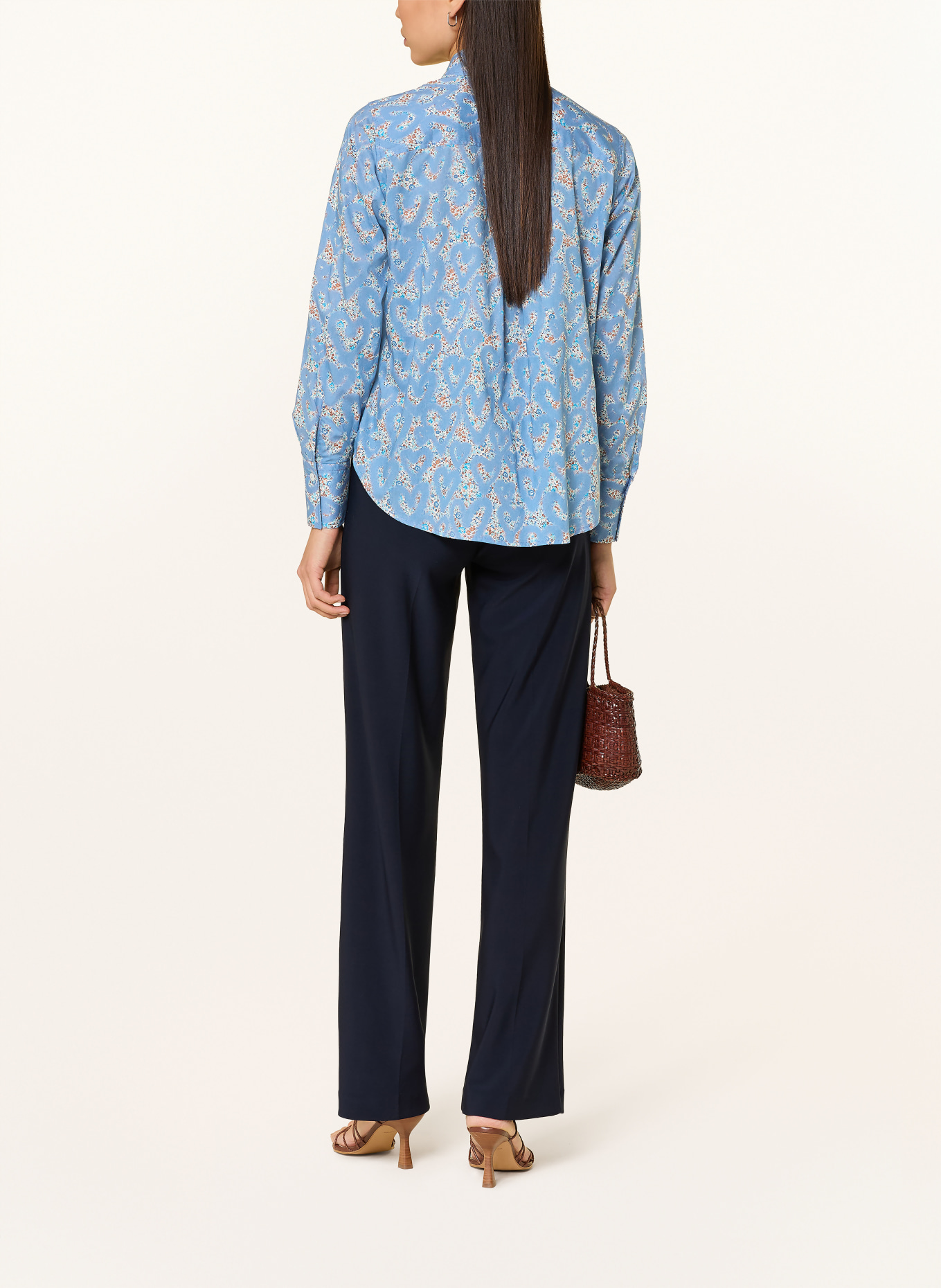 rossana diva Hemdbluse: HELLBLAU / BEIGE / WEISS