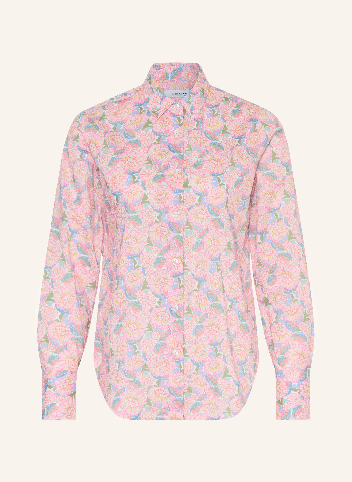 rossana diva Shirt blouse: PINK / GREEN / LIGHT BLUE