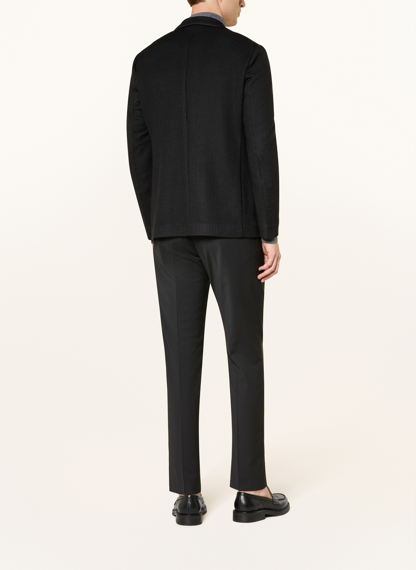 ROY ROBSON Stricksakko Slim Fit: SCHWARZ