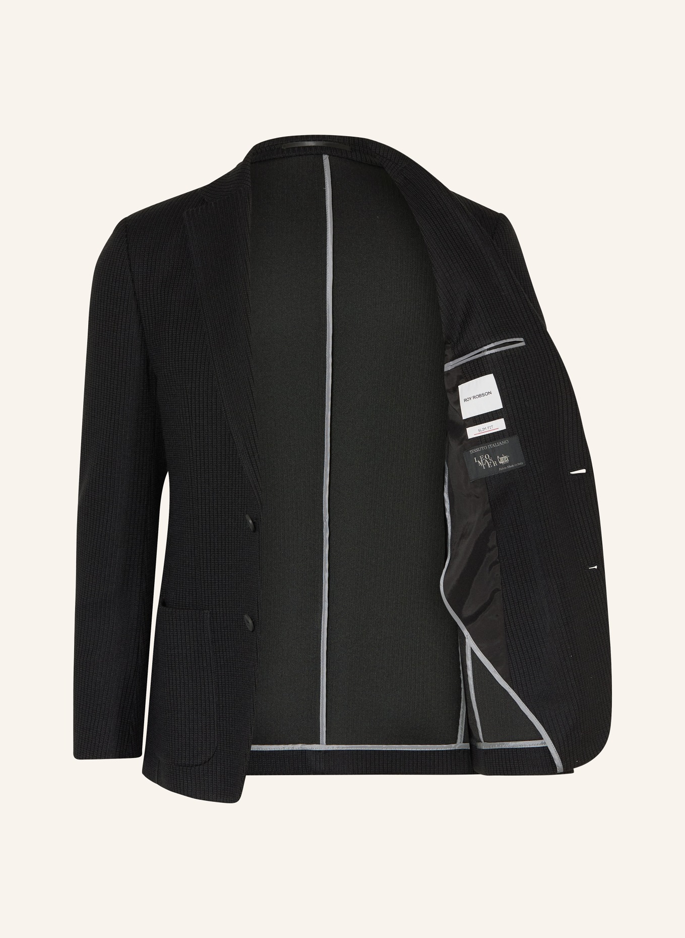 ROY ROBSON Stricksakko Slim Fit: SCHWARZ