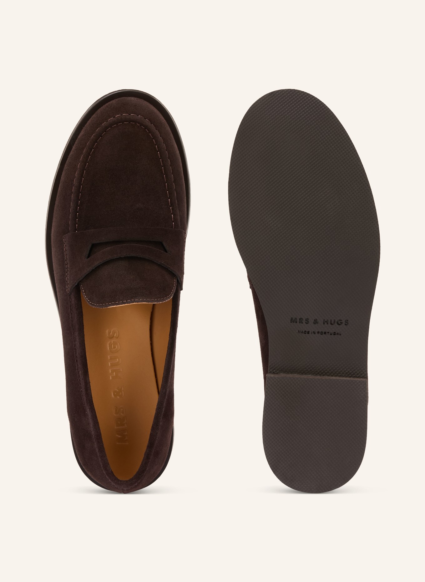 MRS & HUGS Penny loafers: DARK BROWN