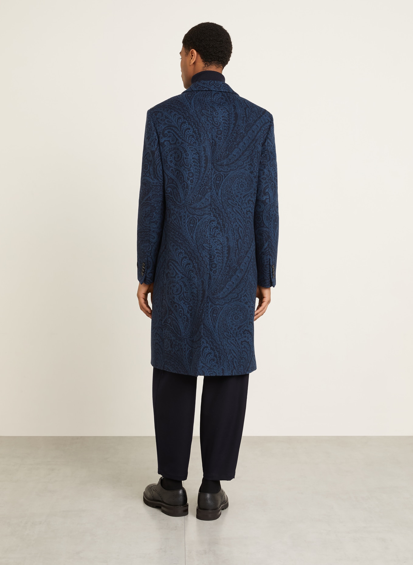 ETRO Wollmantel: DUNKELBLAU / BLAU