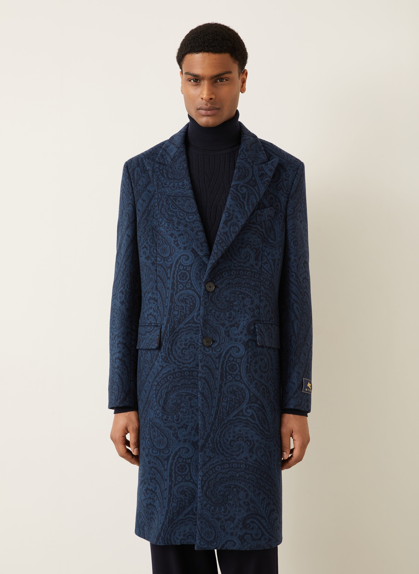 ETRO Wollmantel: DUNKELBLAU / BLAU