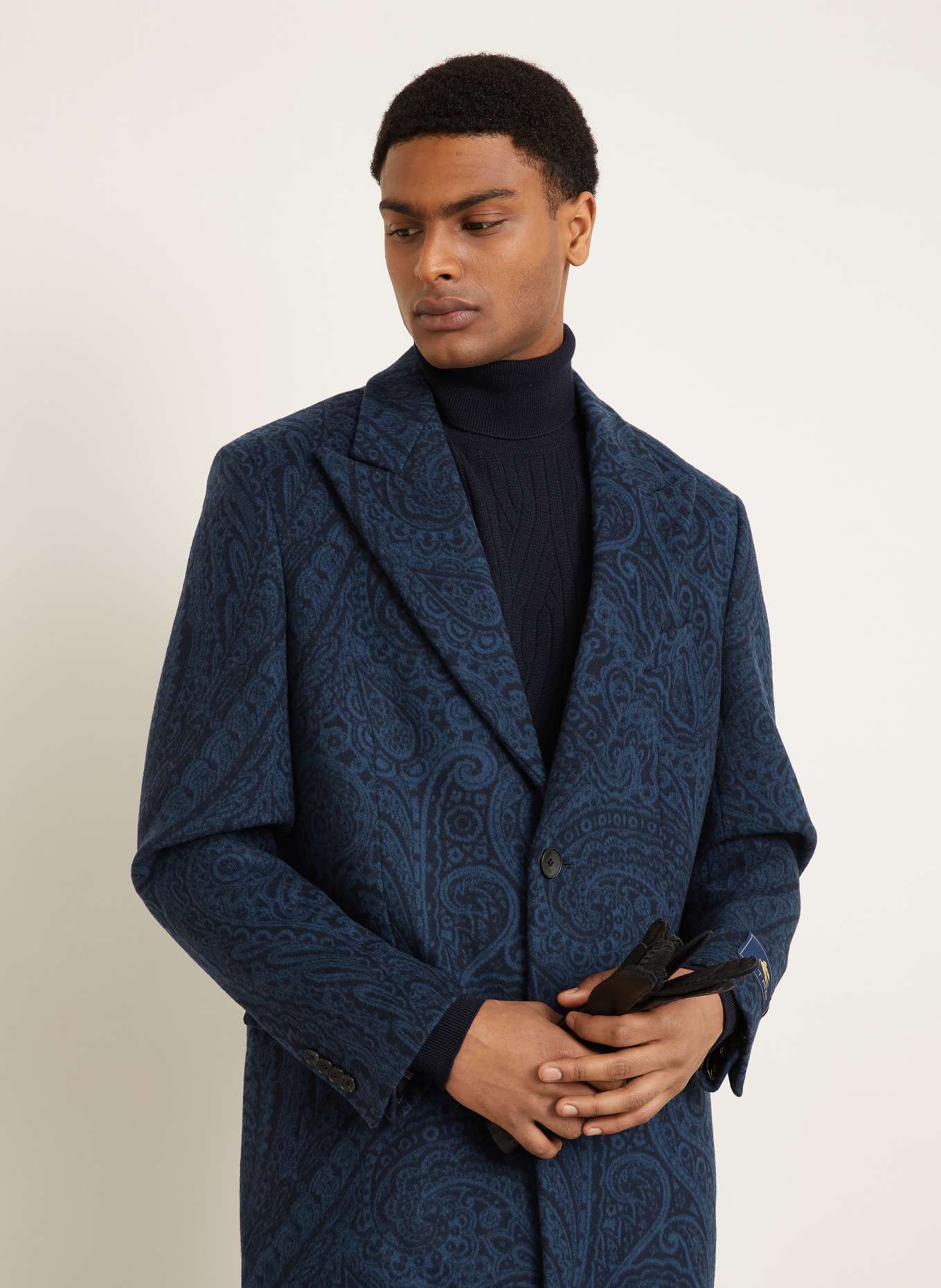 ETRO Wollmantel: DUNKELBLAU / BLAU