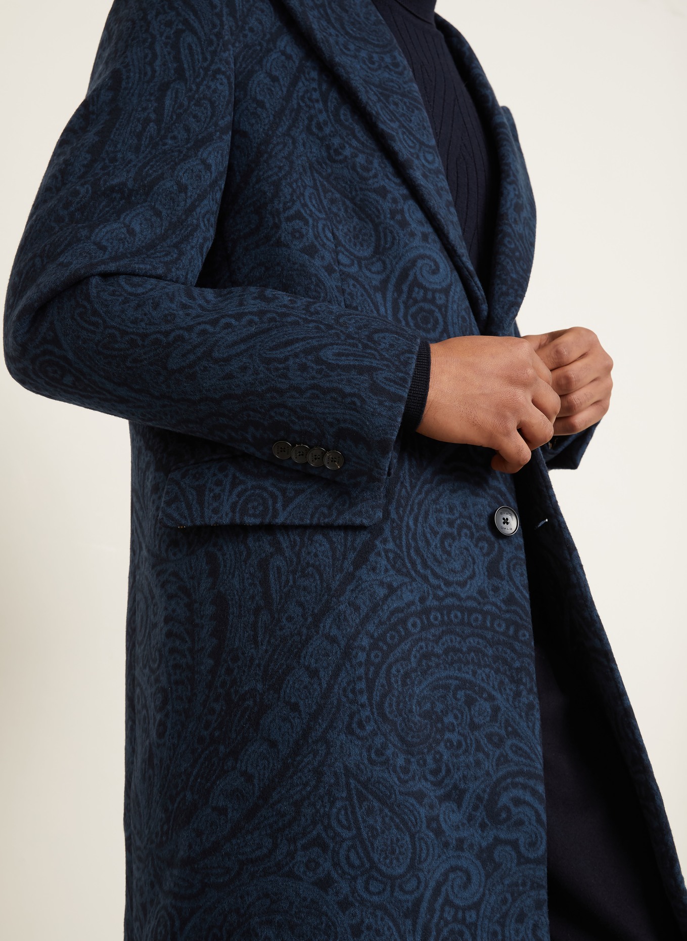 ETRO Wollmantel: DUNKELBLAU / BLAU