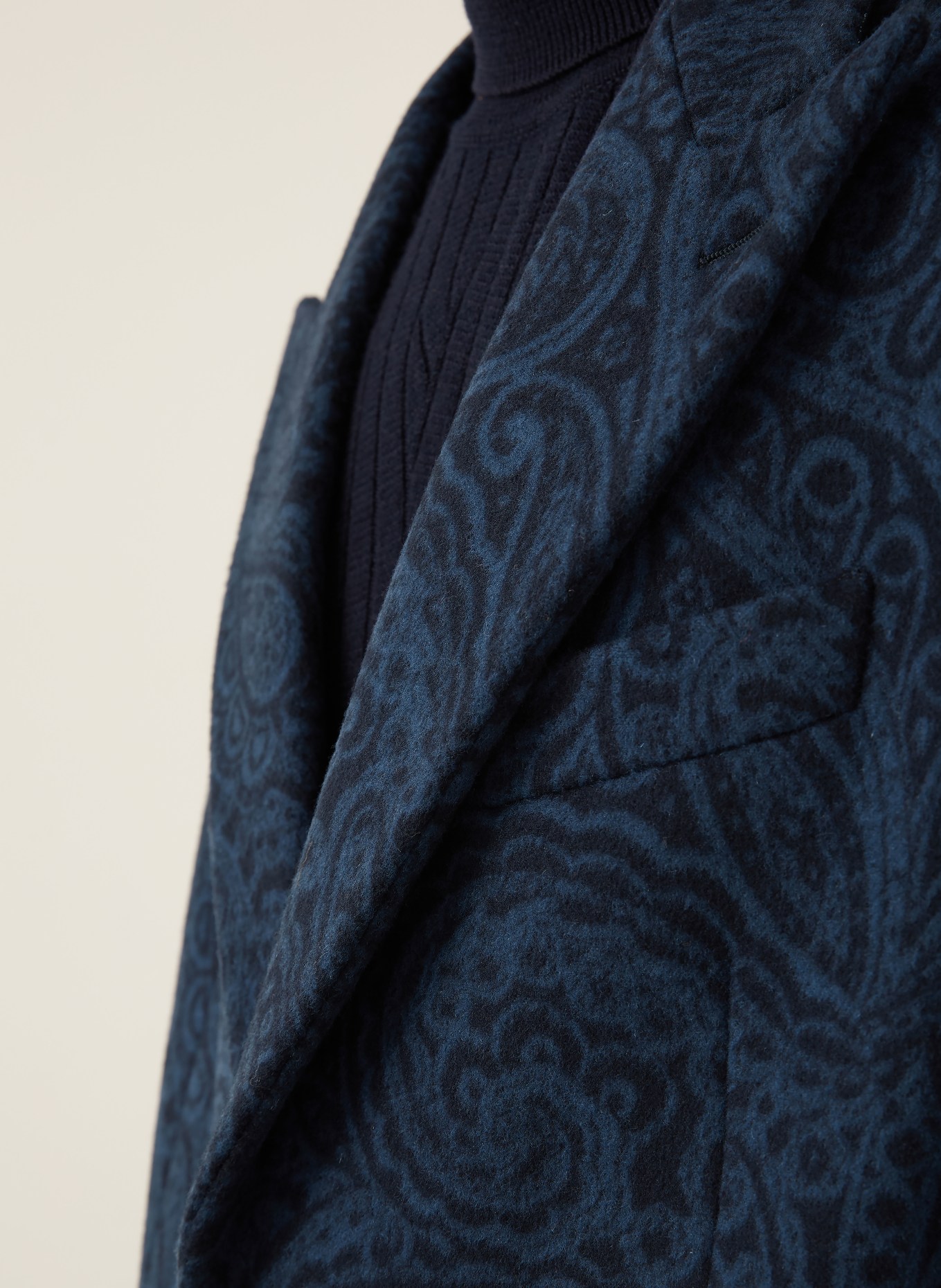 ETRO Wollmantel: DUNKELBLAU / BLAU