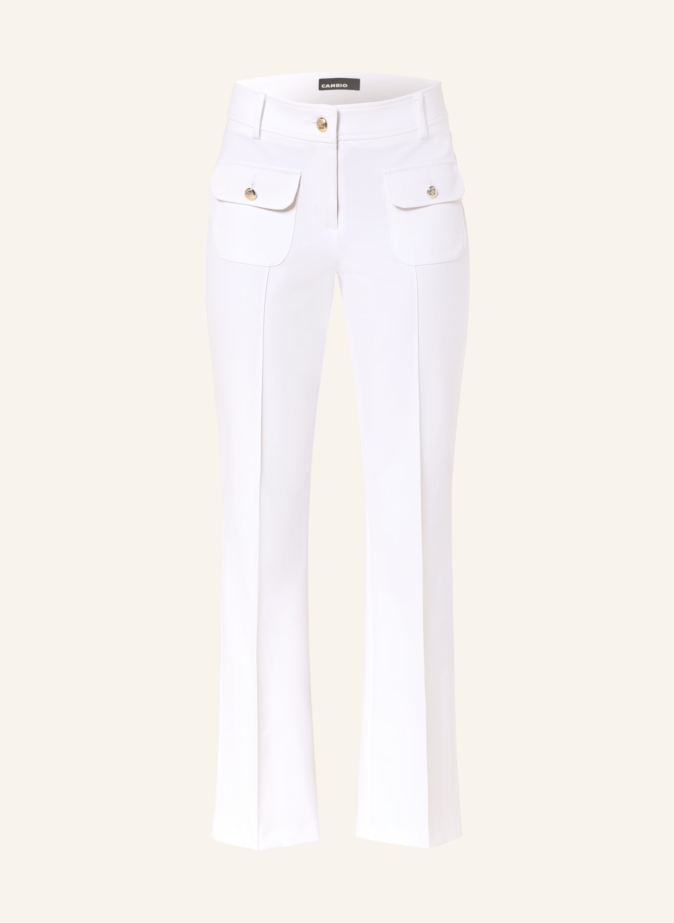 CAMBIO Bootcut-Hose FARAH: WEISS