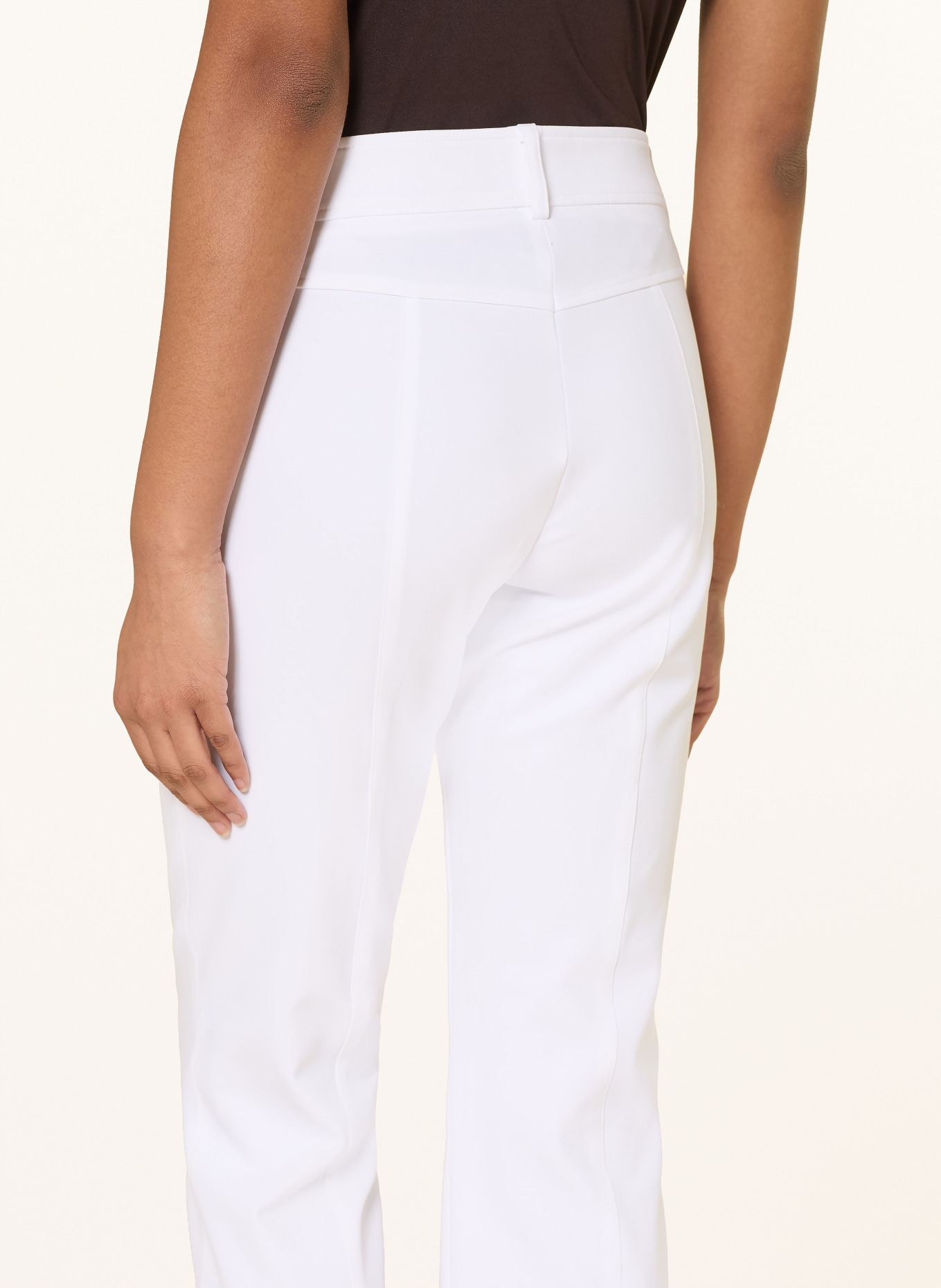 CAMBIO Bootcut-Hose FARAH: WEISS