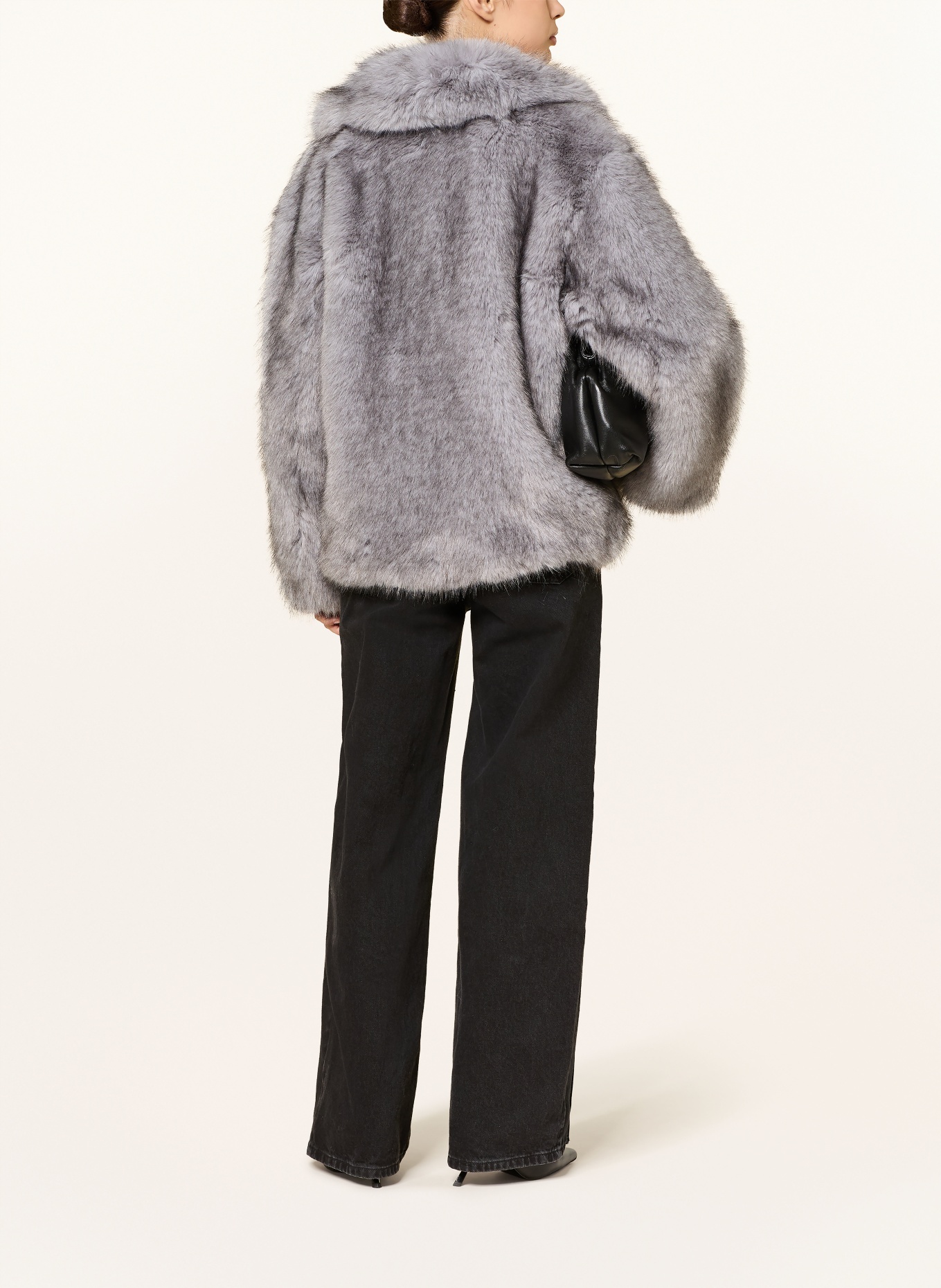 STAND STUDIO Kunstfell-Jacke VALENTINA: GRAU