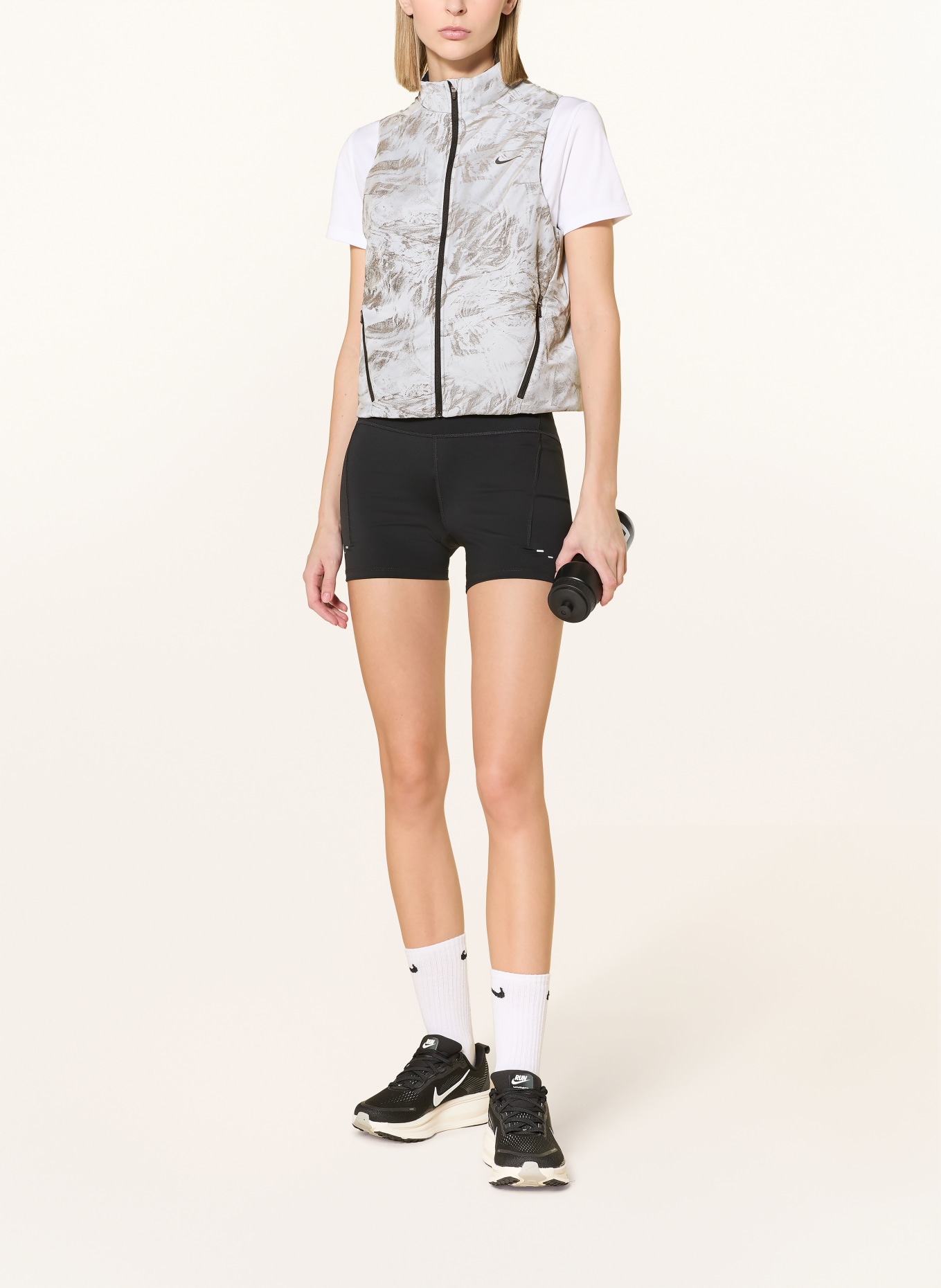 Nike Laufweste SWIFT THERMA-FIT ADV: SILBER / DUNKELGRAU