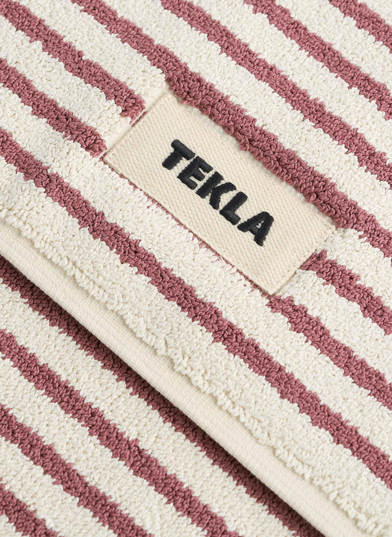 TEKLA badmat: VIEUX ROSE / CRÈME