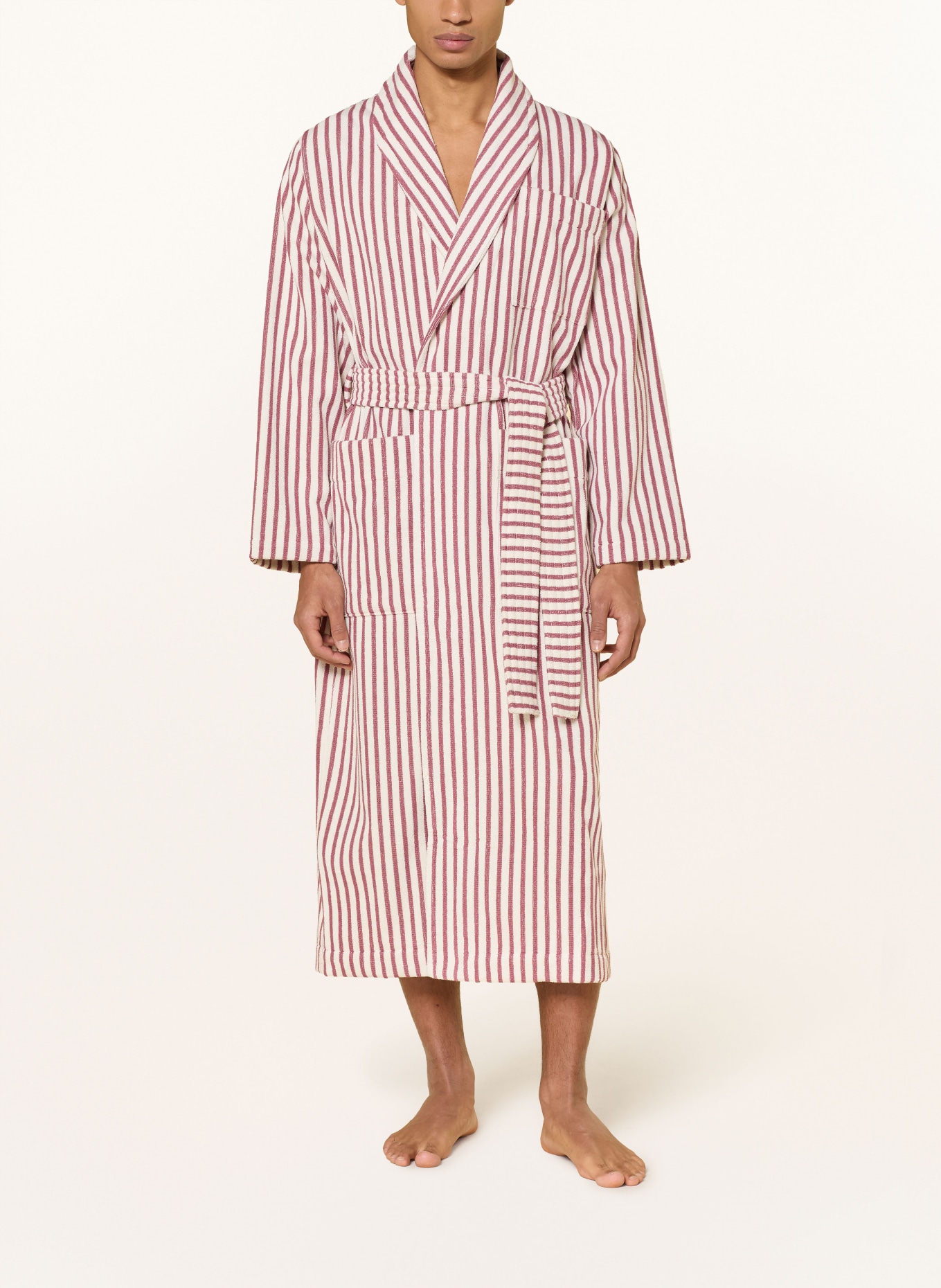 TEKLA Unisexový župan: STARORŮŽOVÁ / REŽNÁ