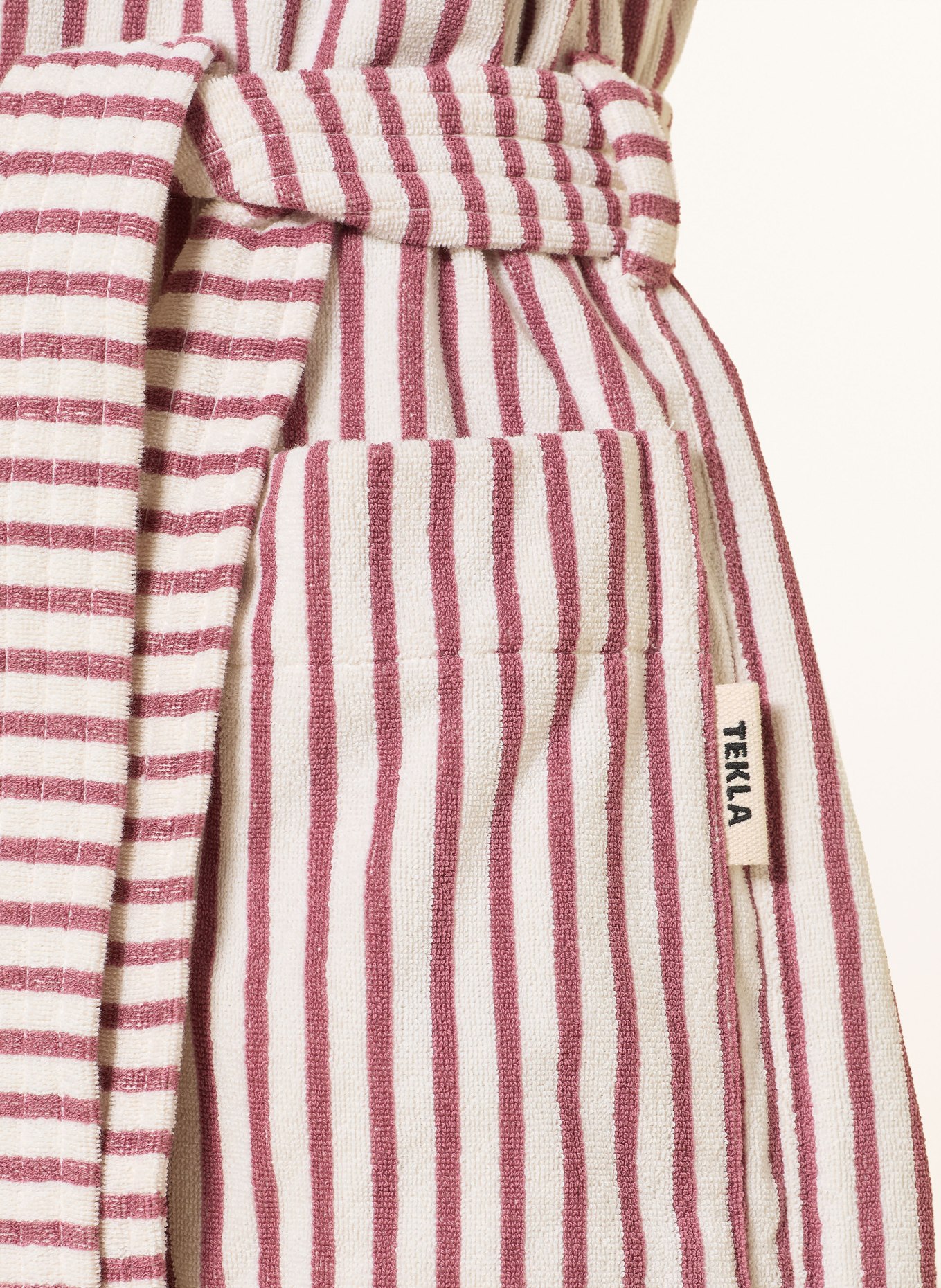 TEKLA Unisexový župan: STARORŮŽOVÁ / REŽNÁ