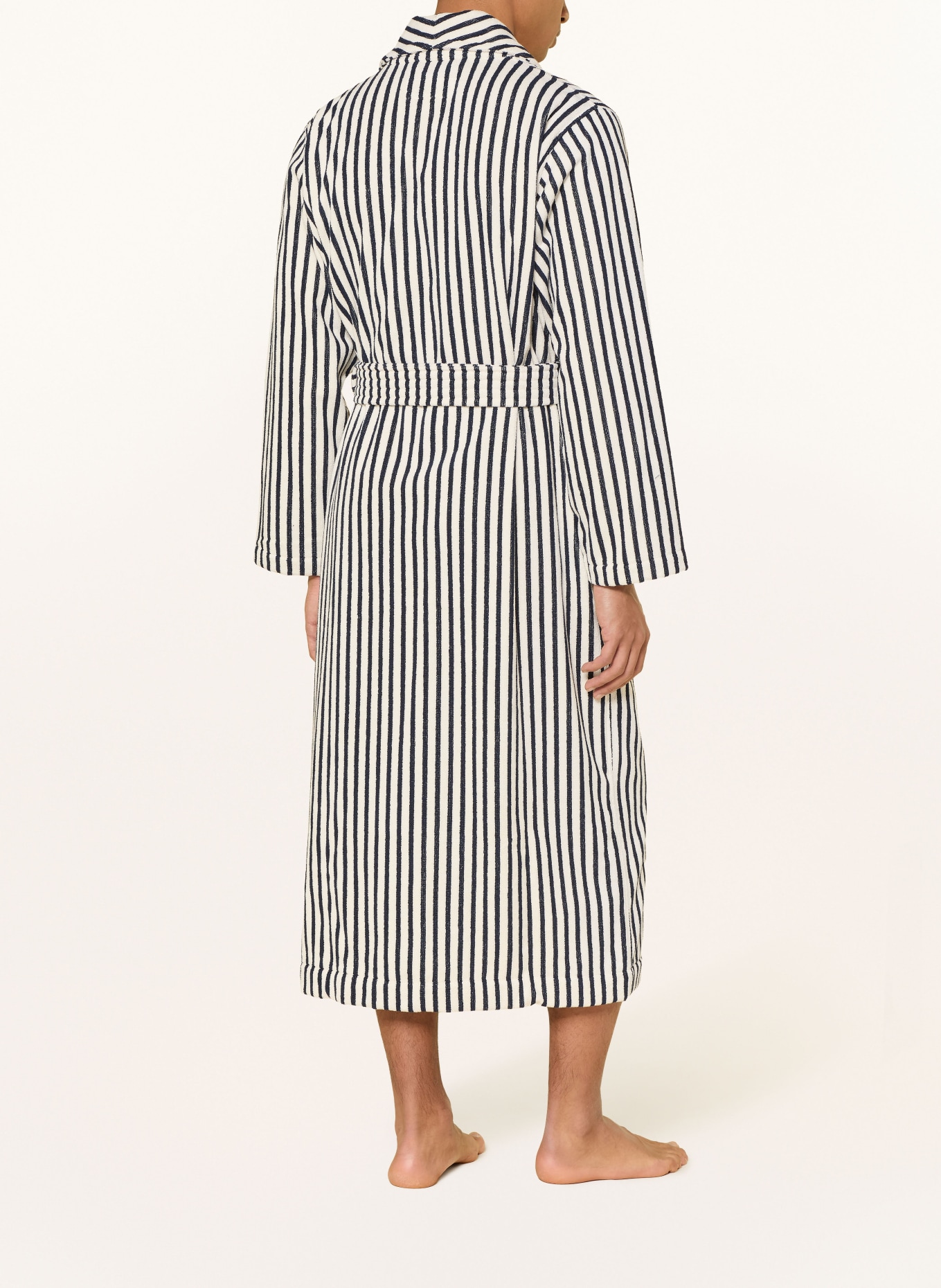 TEKLA Unisexový župan: TMAVĚ MODRÁ / REŽNÁ