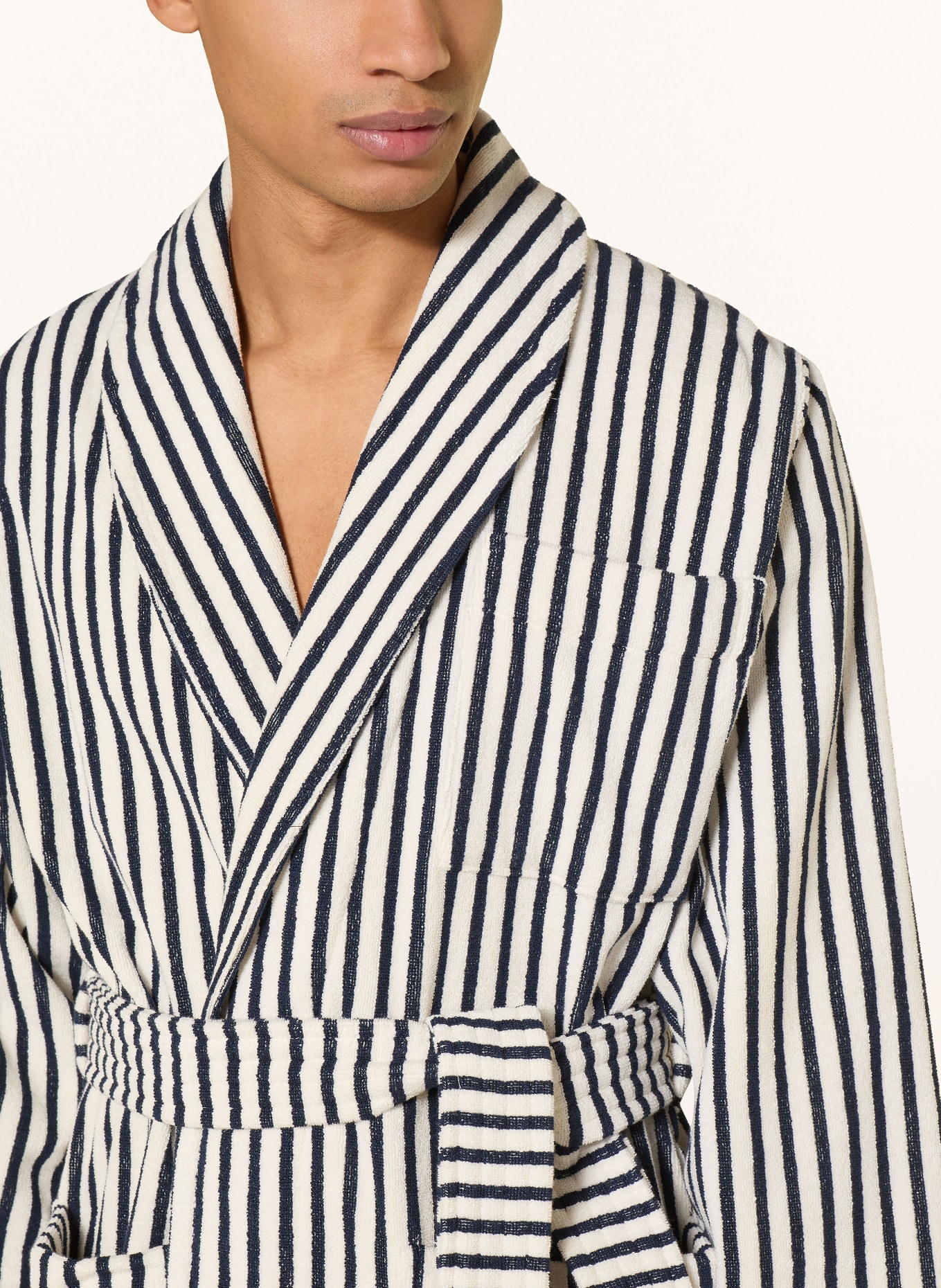 TEKLA Unisexový župan: TMAVĚ MODRÁ / REŽNÁ