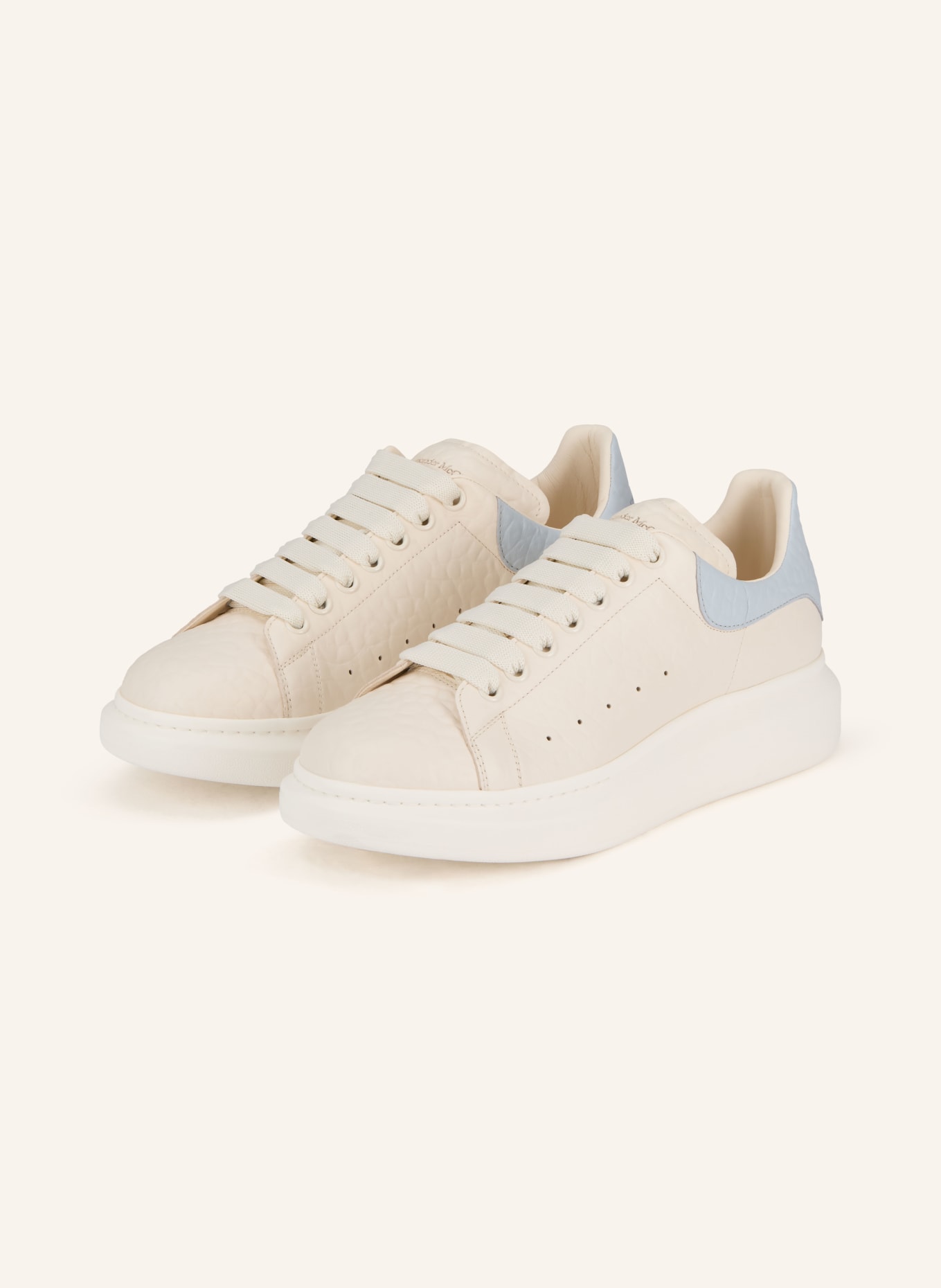 McQUEEN Sneaker: ECRU / HELLBLAU