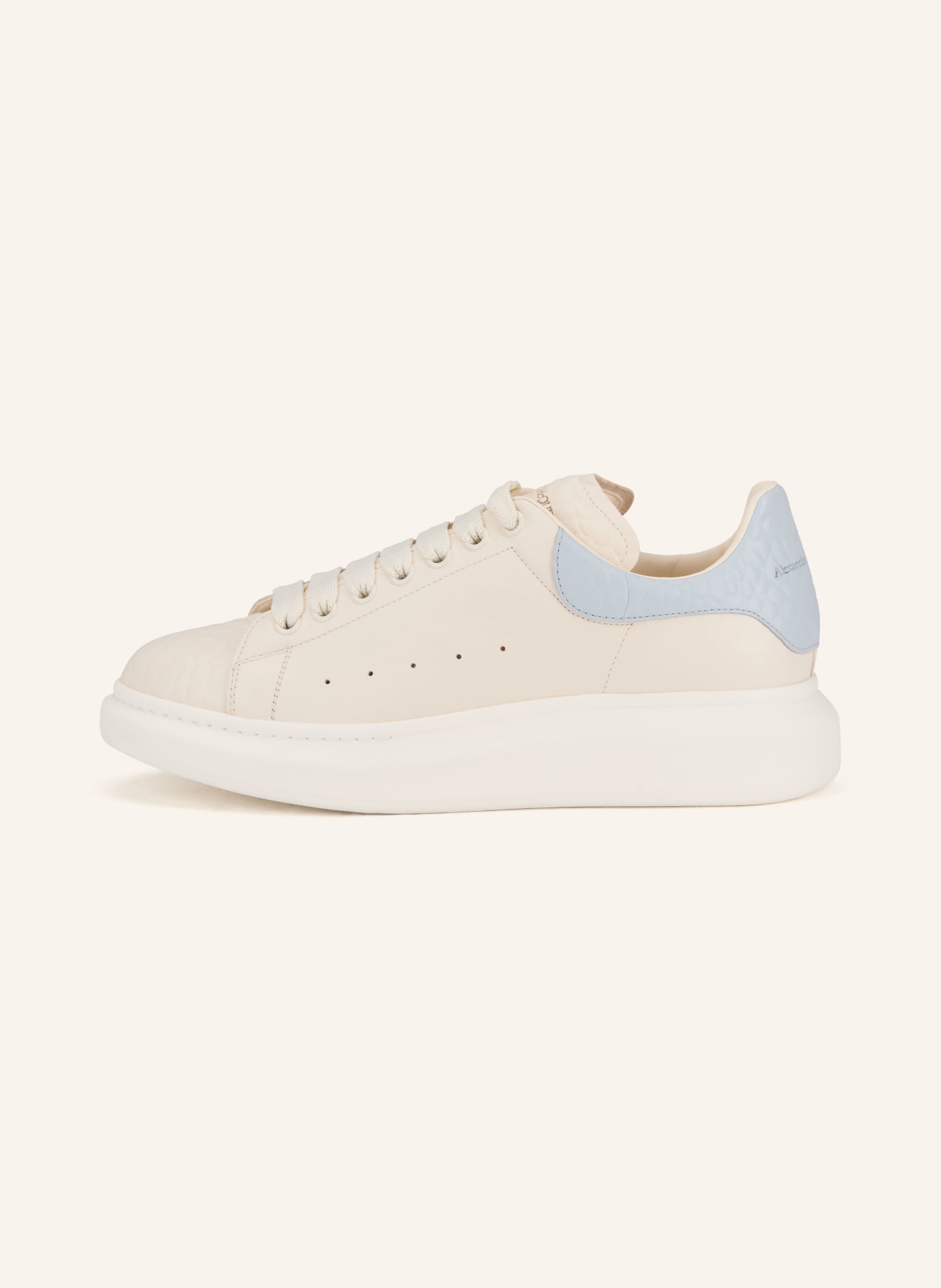 McQUEEN Sneaker: ECRU / HELLBLAU