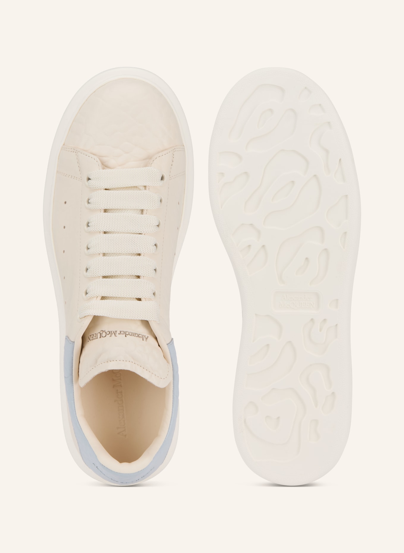 McQUEEN Sneaker: ECRU / HELLBLAU